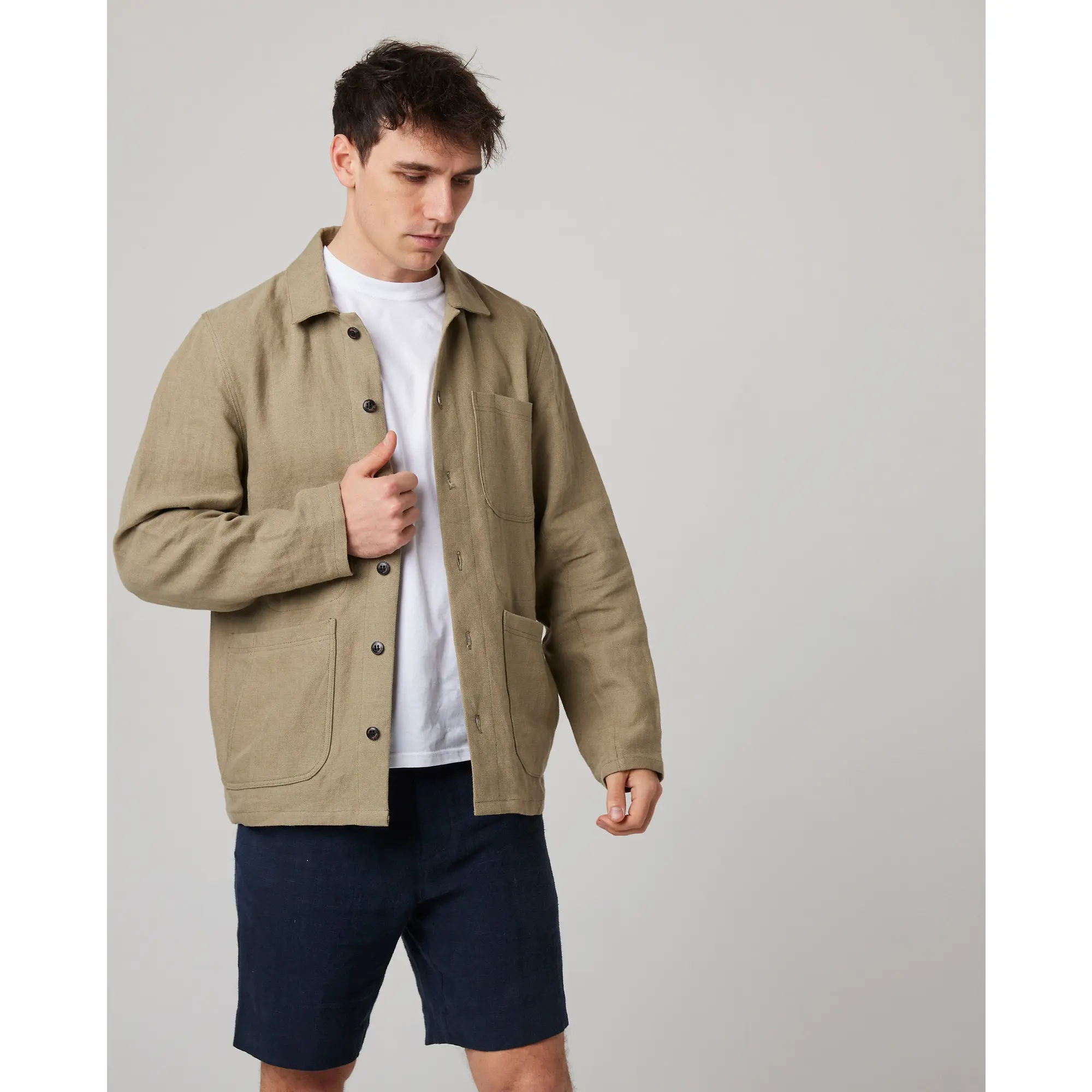 Product image 4 of 12 of Peregrine Men's Windsor Linen Shacket - Sage