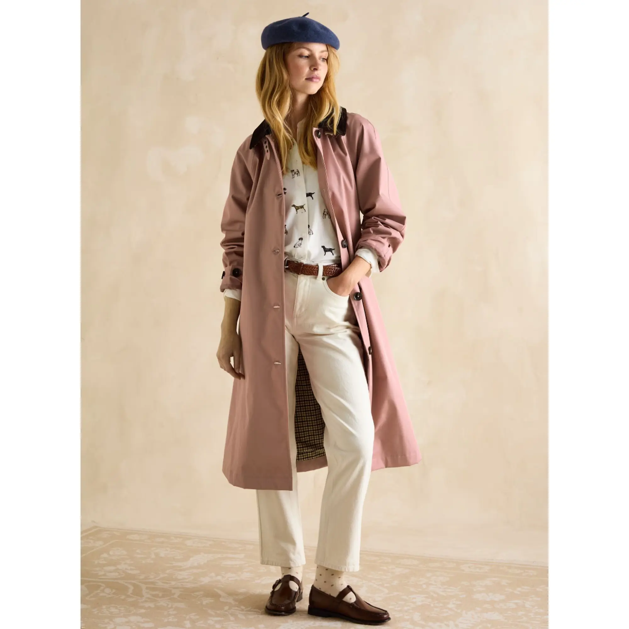 Product image 4 of 6 of Joules Women's Eleanor Tomlinson Jersey Shirt - Cream Dogs