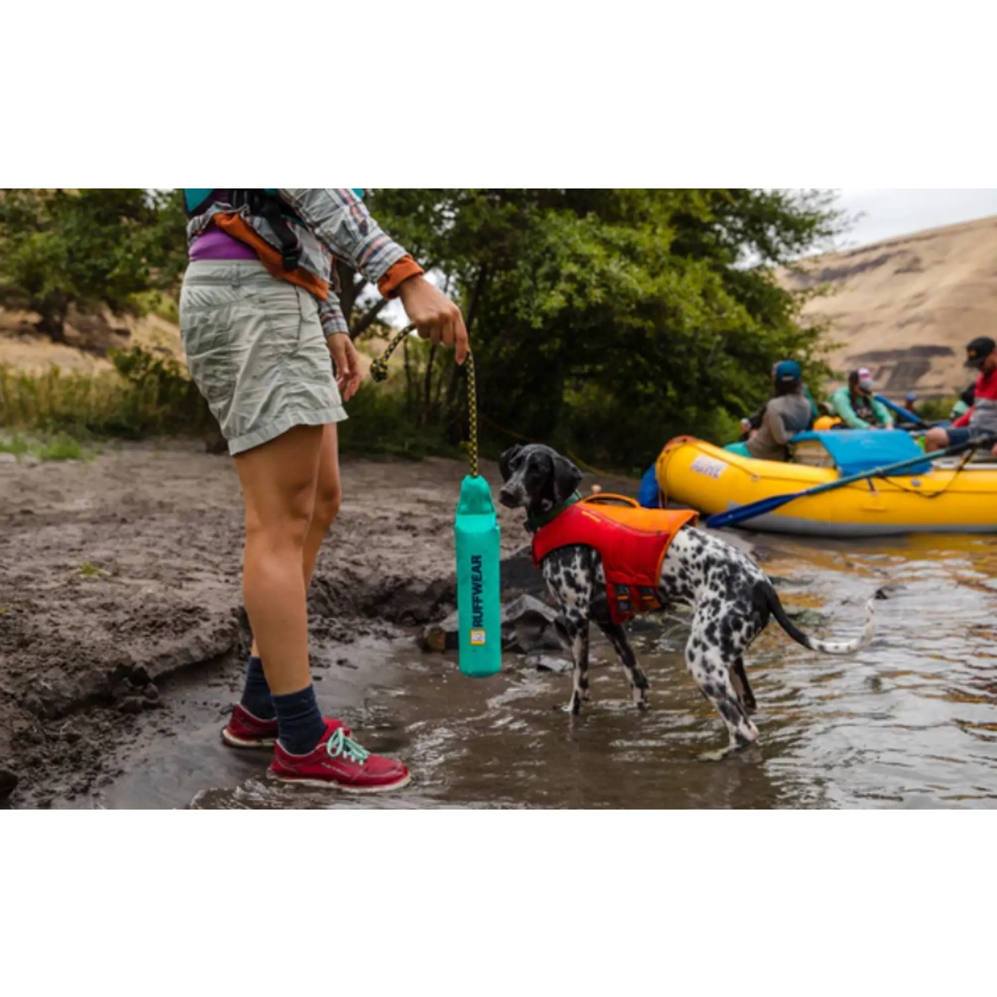 Product image 9 of 9 of RUFFWEAR Lunker Floating Throw Toy - Campfire Orange
