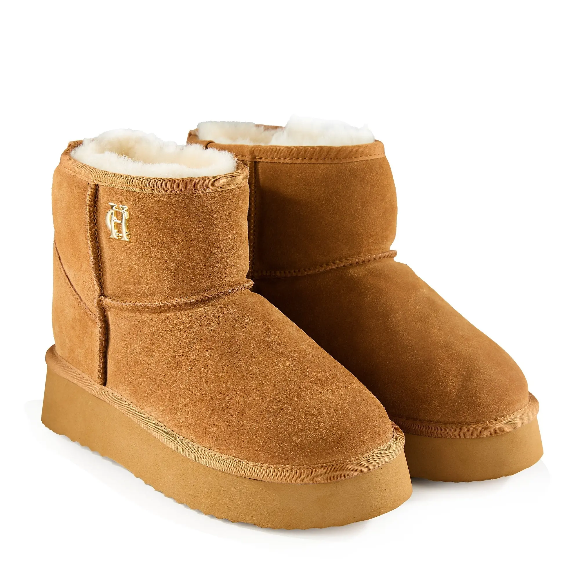 Product image 3 of 10 of Holland Cooper Women's Shearling Platform Boots - Tan