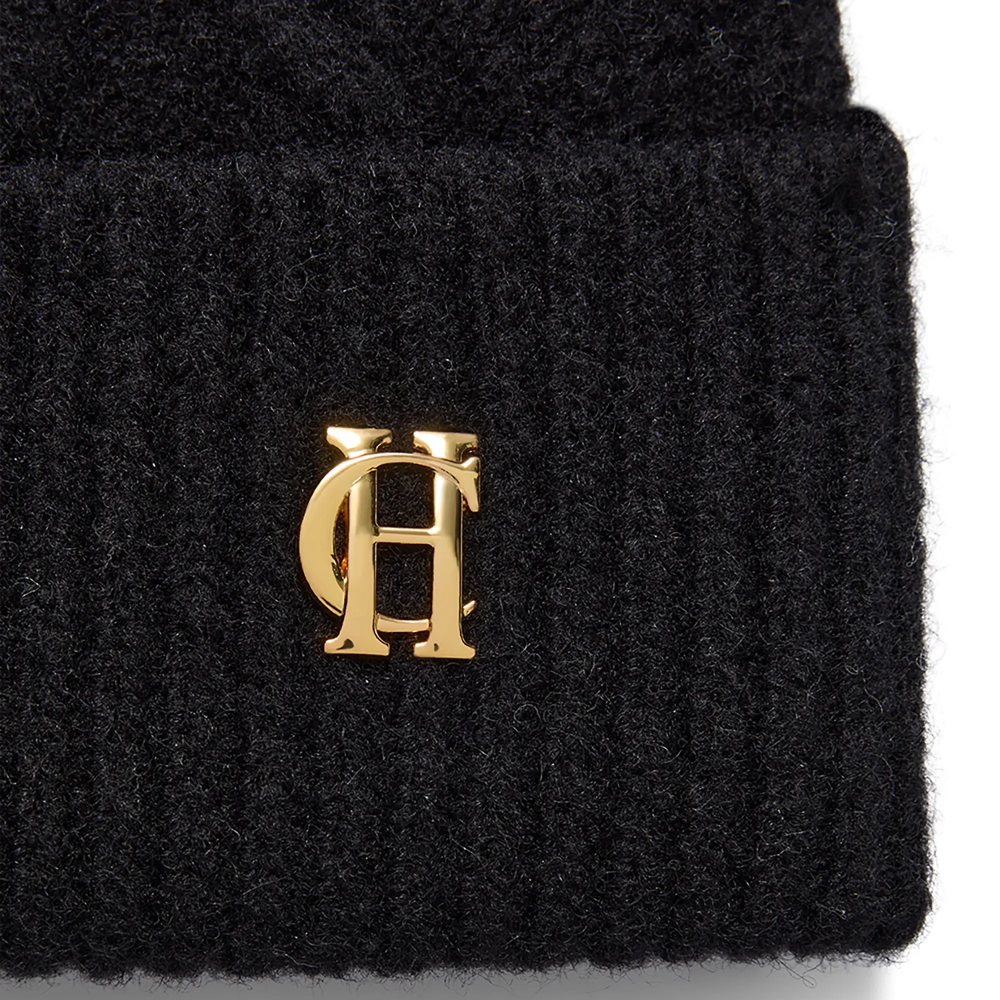 Product image 2 of 2 of Holland Cooper Sloane Cable Bobble Hat - Black