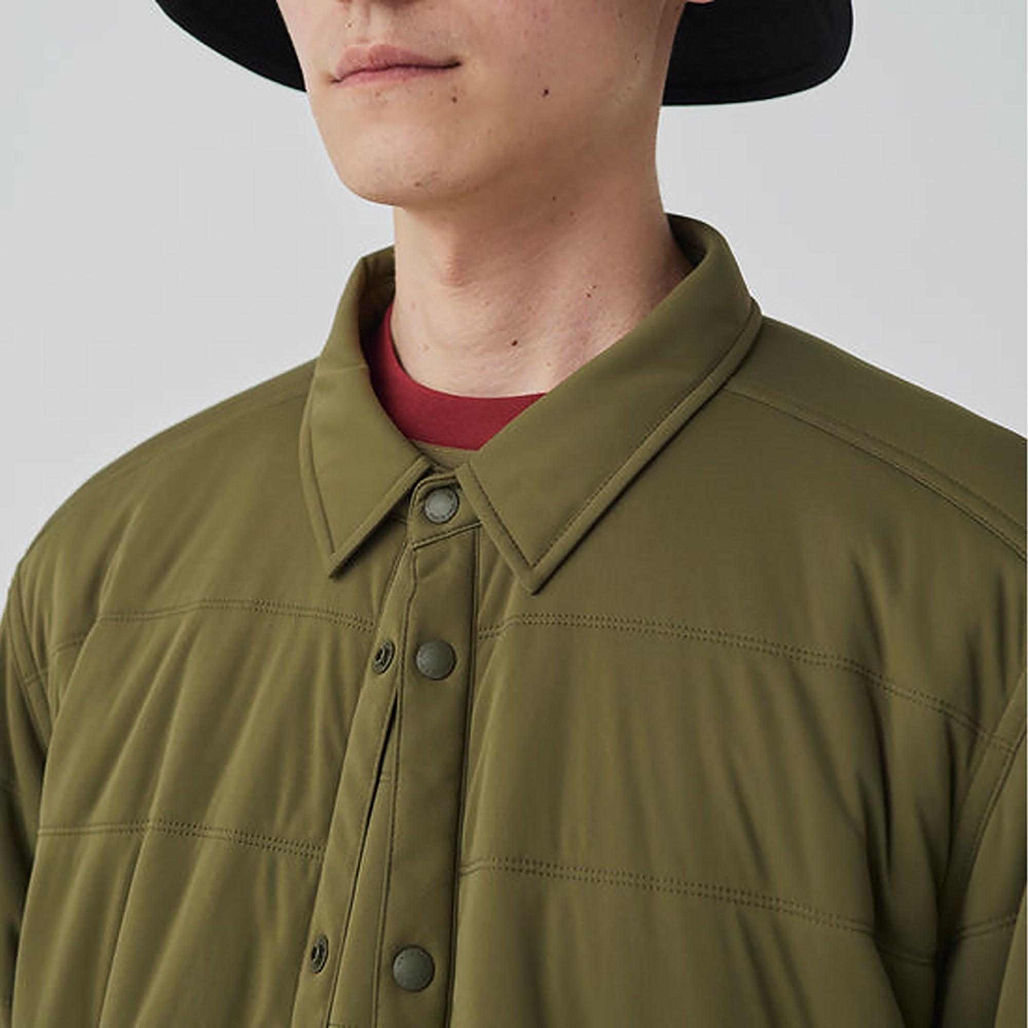 Snow Peak Flexible Insulated Shirt/Jacket - Olive | British Attire