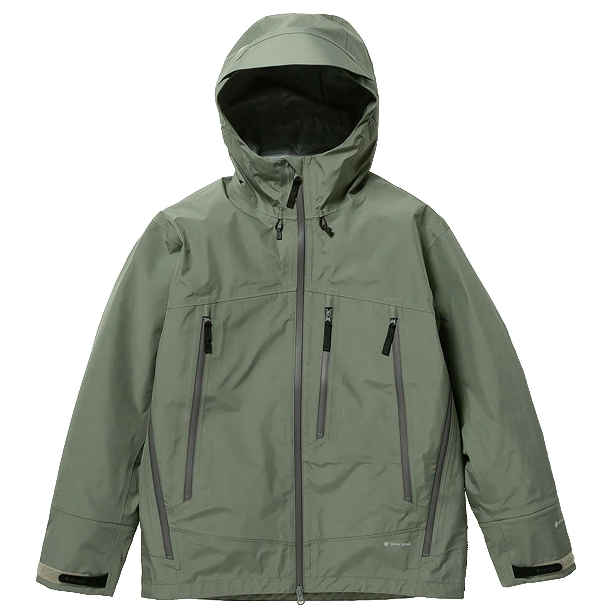 Snow Peak GORE-TEX Rain Jacket - Olive | British Attire