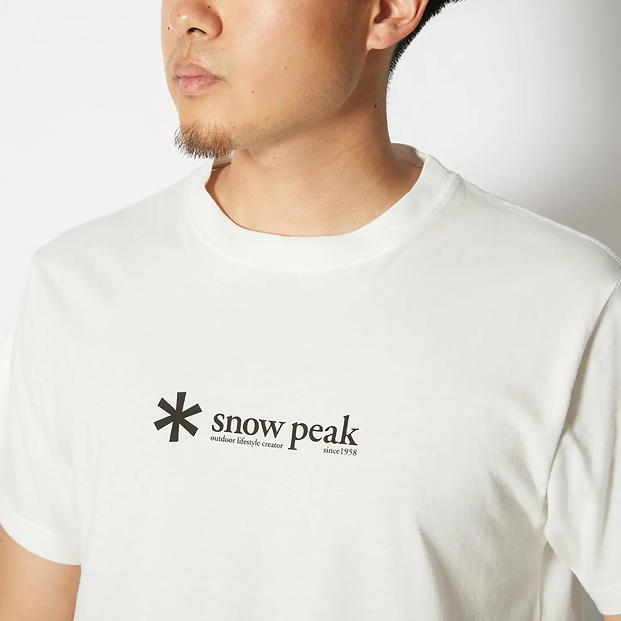 Product image 6 of 9 of Snow Peak Soft Cotton Logo Short Sleeve T-Shirt - White