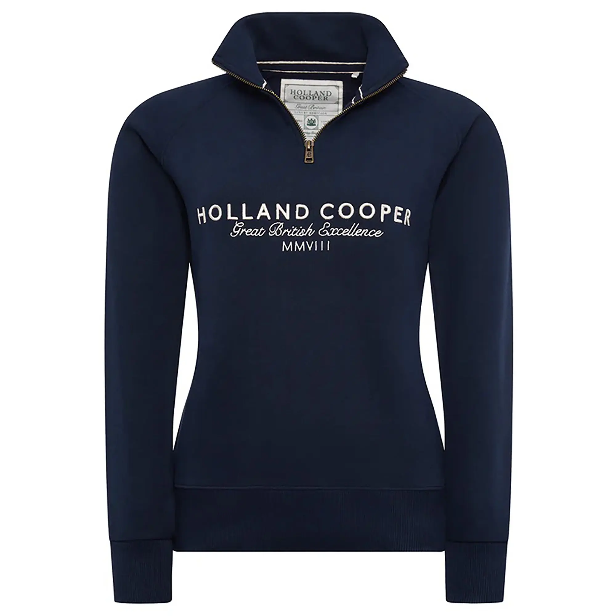 Product image 1 of 9 of Holland Cooper Women's Sporting Goods Zip Henley - Ink Navy