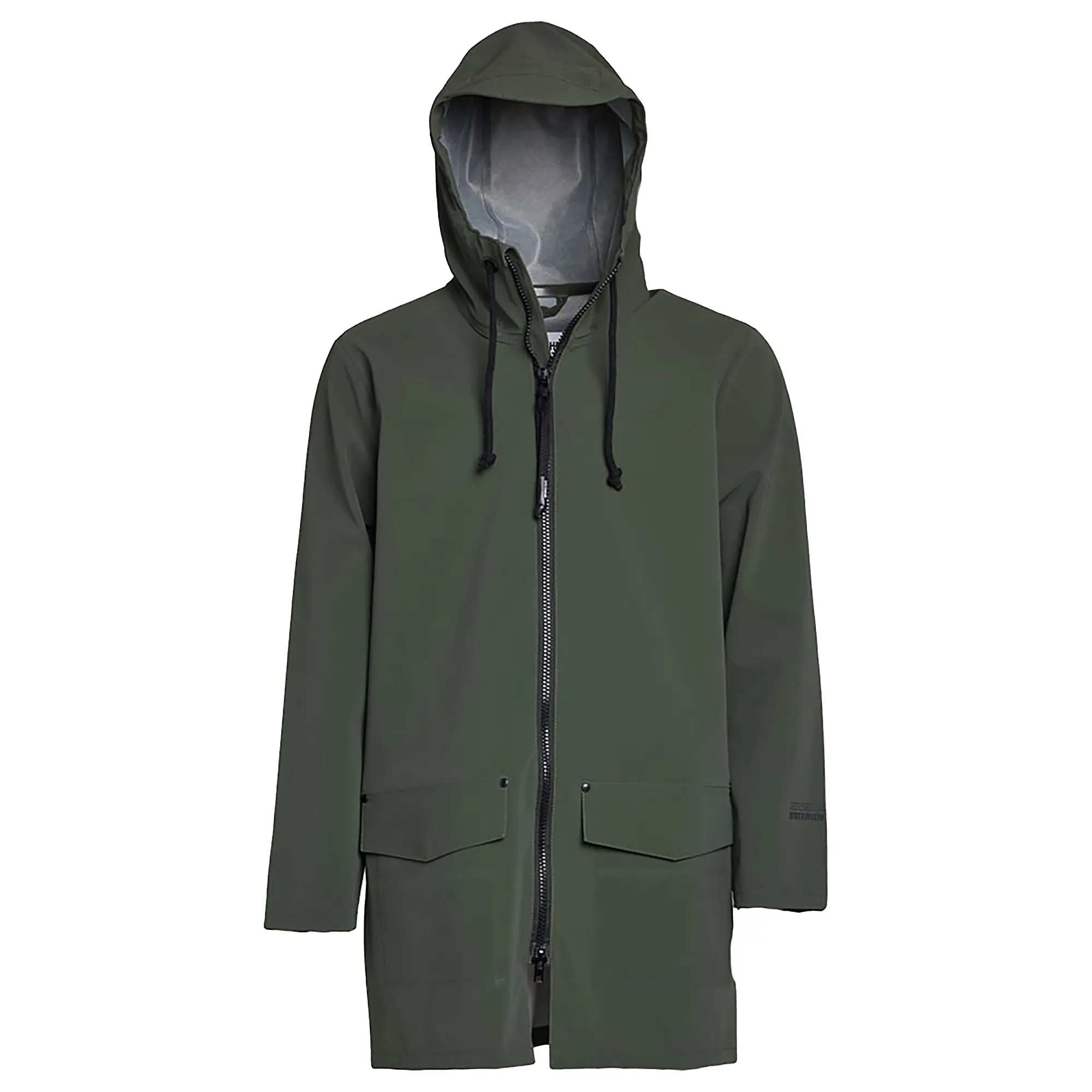 Product image 1 of 1 of Stutterheim Stockholm Lightweight Patch Raincoat - Matte Green