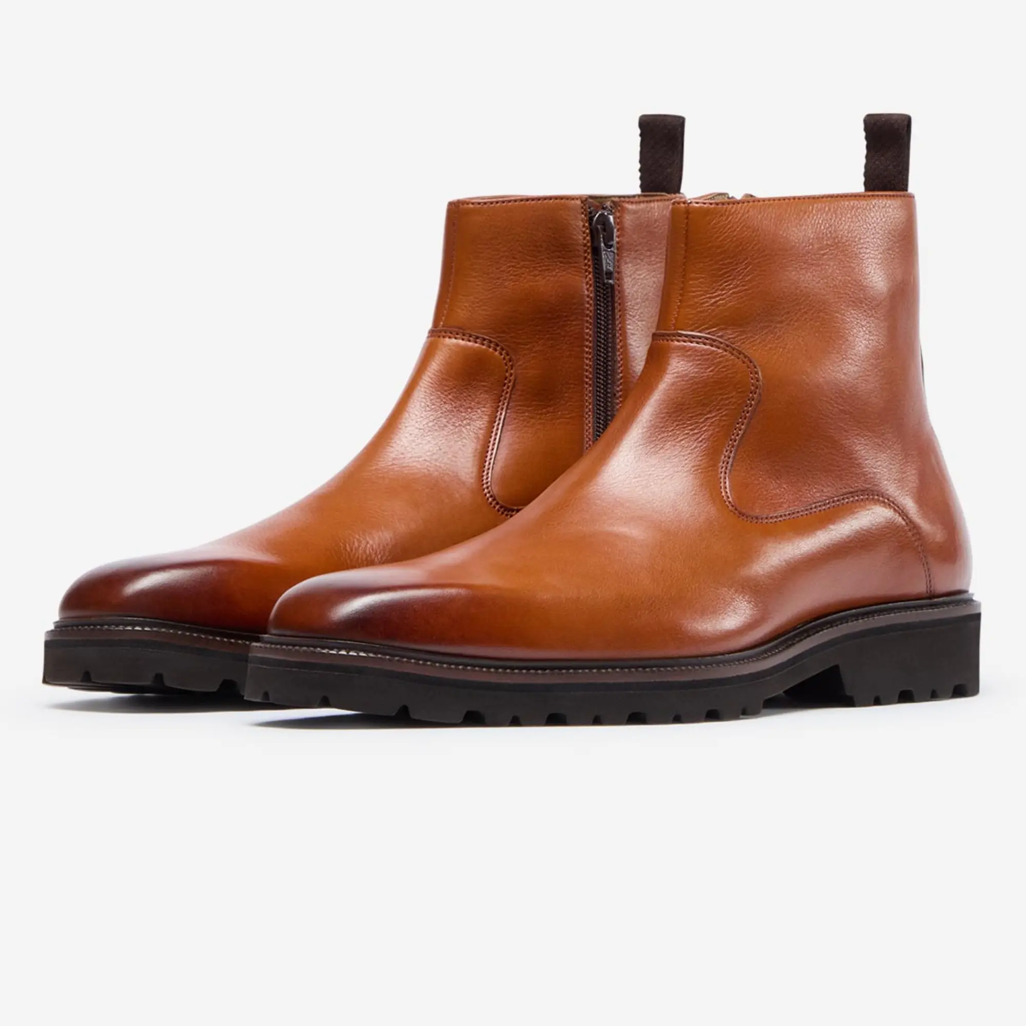 Product image 2 of 6 of Oliver Sweeney Men's Swanley Antiqued Leather Zip Boots - Tan