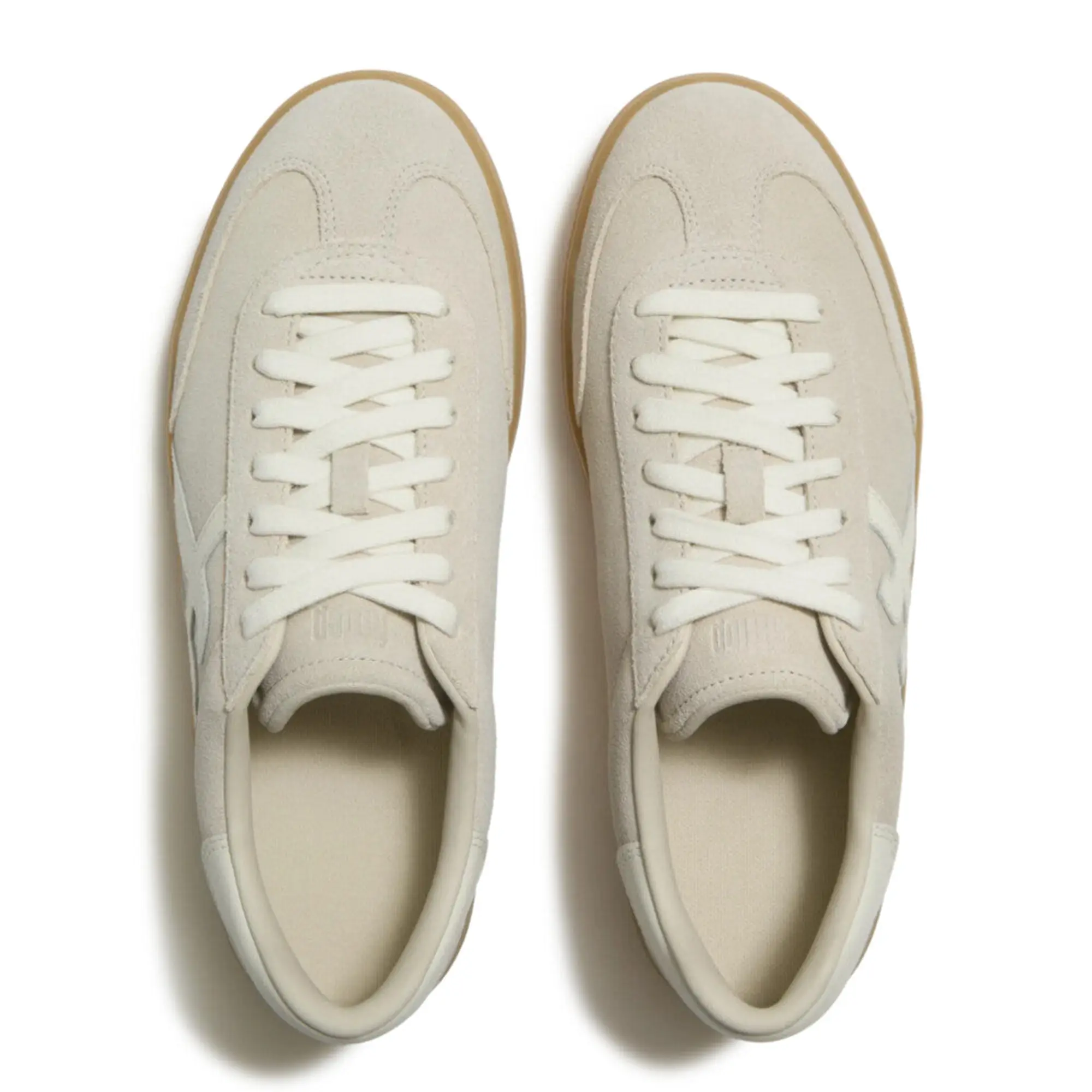 Product image 4 of 8 of FitFlop Women's The Dash FF T-Toe Suede Trainers - Hazy Taupe / Cream