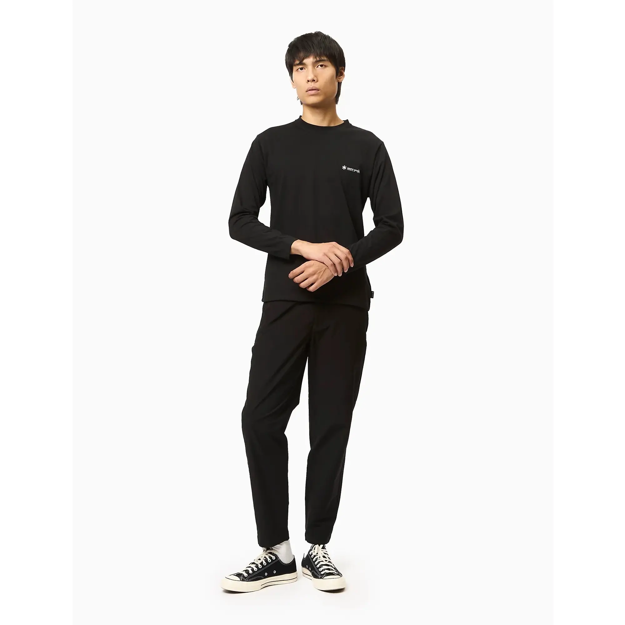 Product image 3 of 8 of Snow Peak Onepoint Logo Long Sleeve T-Shirt - Black