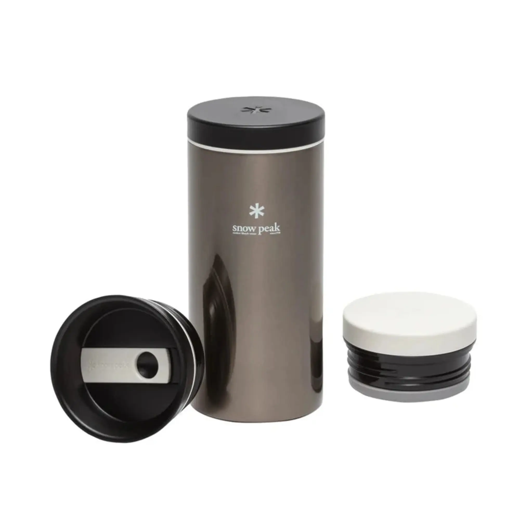 Product image 1 of 7 of Snow Peak 350 Kanpai Bottle - Dark Silver