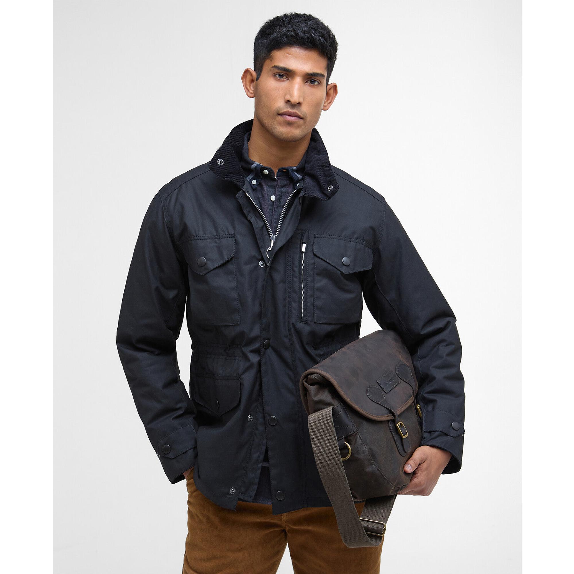 Barbour Wax Leather Tarras Bag - Olive | British Attire