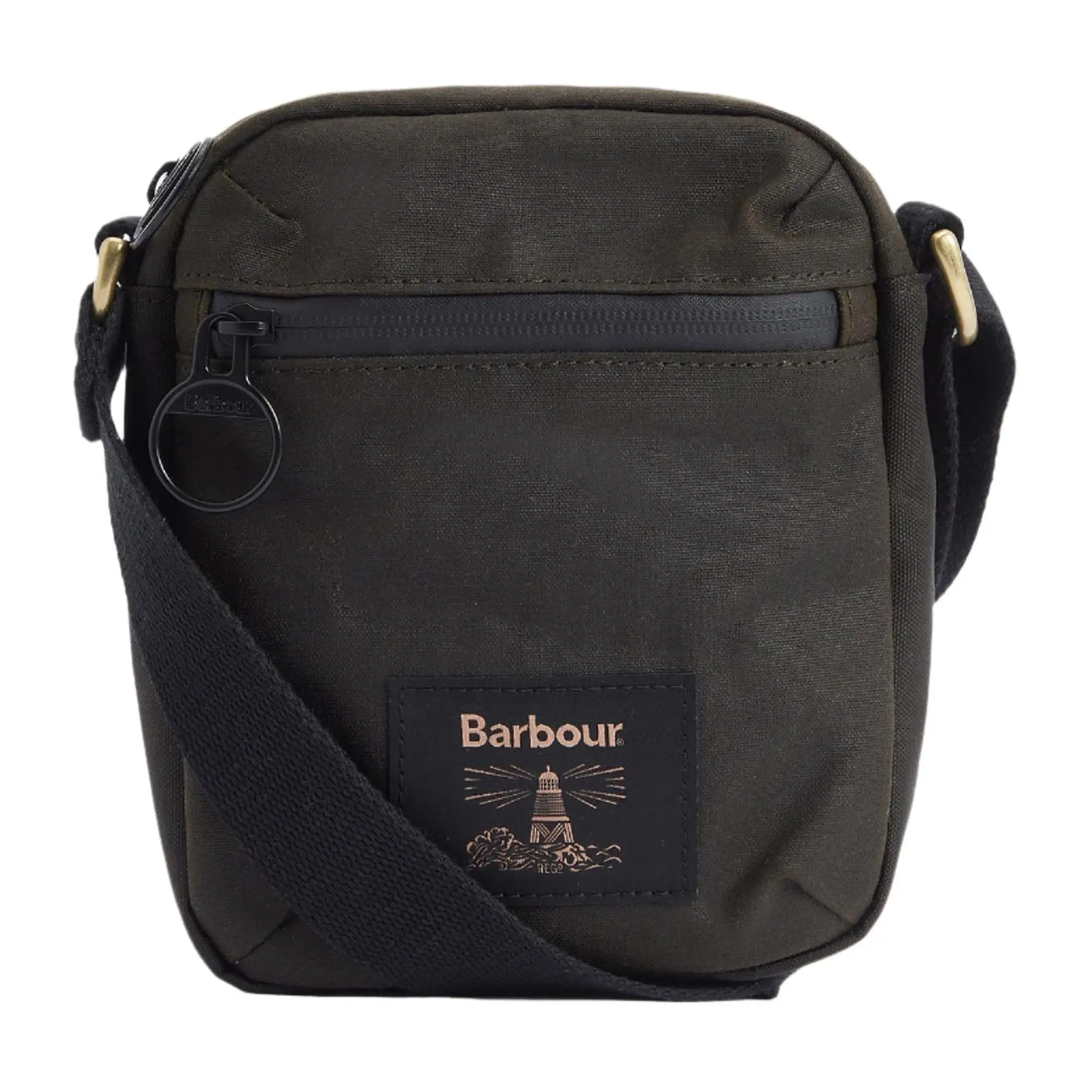 Product image 1 of 8 of Barbour Field Waxed Crossbody Bag - Olive/Black