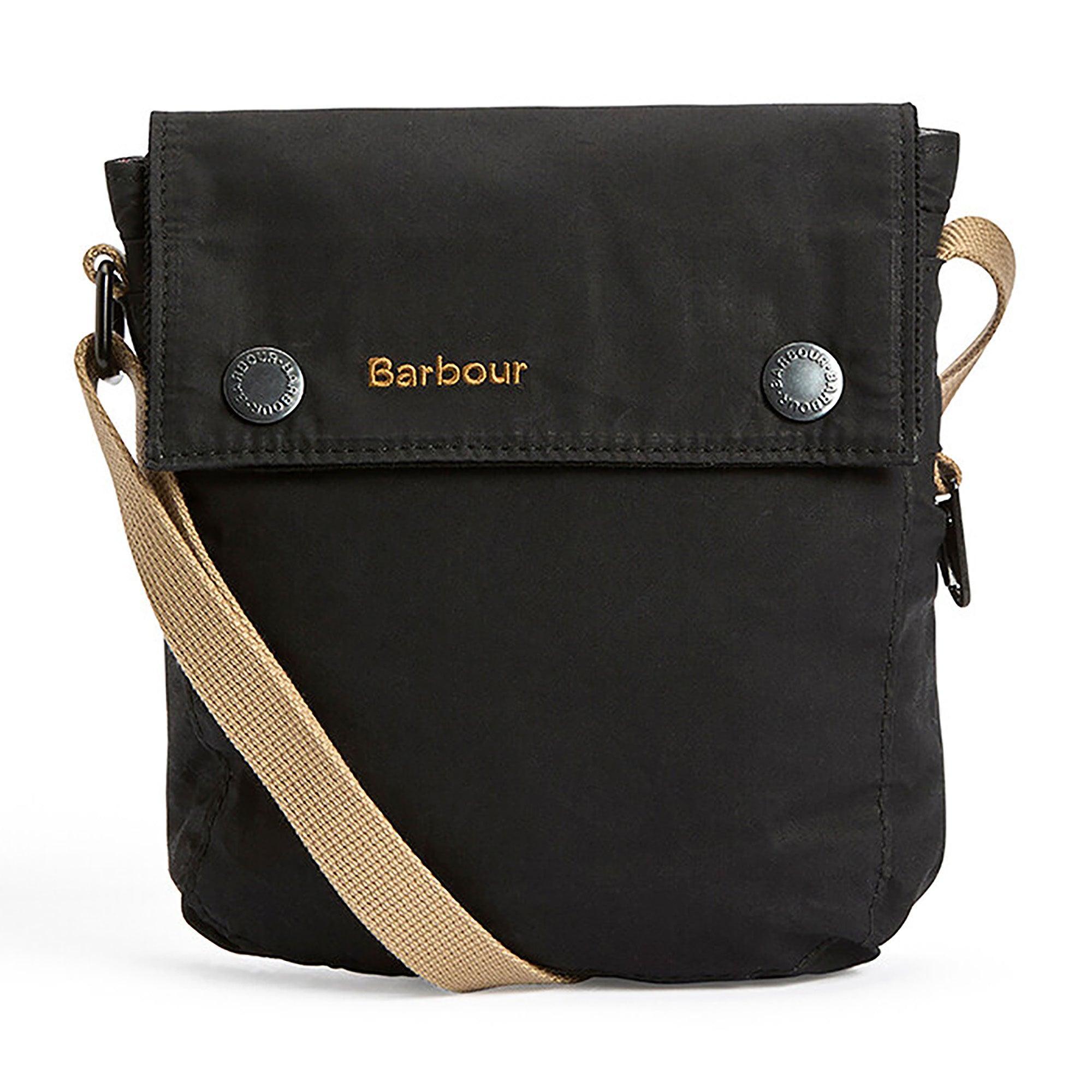 Barbour Transport Crossbody Bag - Black/Modern Tartan | British Attire