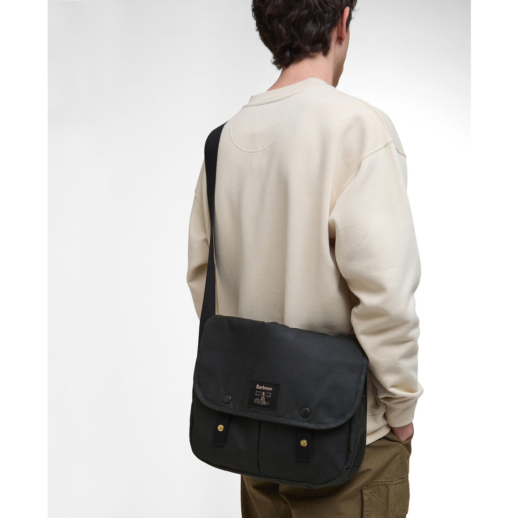 Barbour Field Wax Riever Crossbody Bag - Sage | British Attire