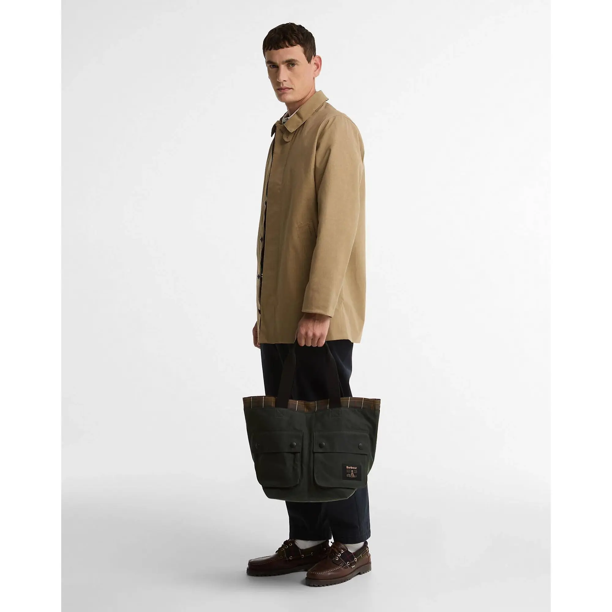 Product image 2 of 4 of Barbour Field Waxed Carry All Tote Bag - Sage / Classic