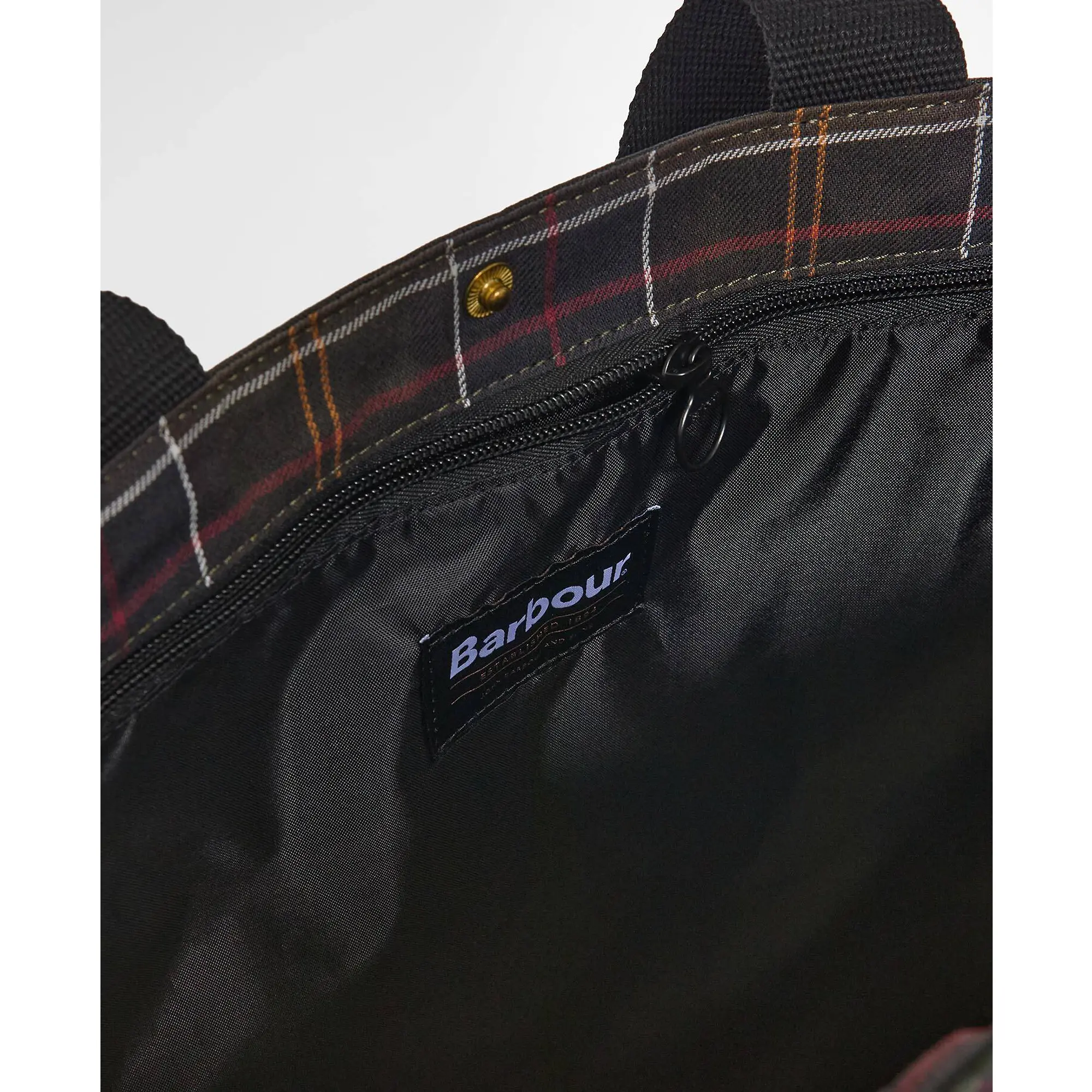 Product image 4 of 4 of Barbour Field Patchwork Tartan Tote Bag - Sage / Classic