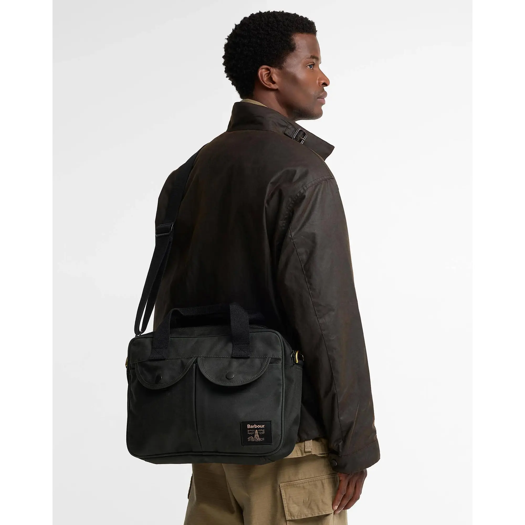 Product image 6 of 6 of Barbour Field Waxed Laptop Bag - Sage