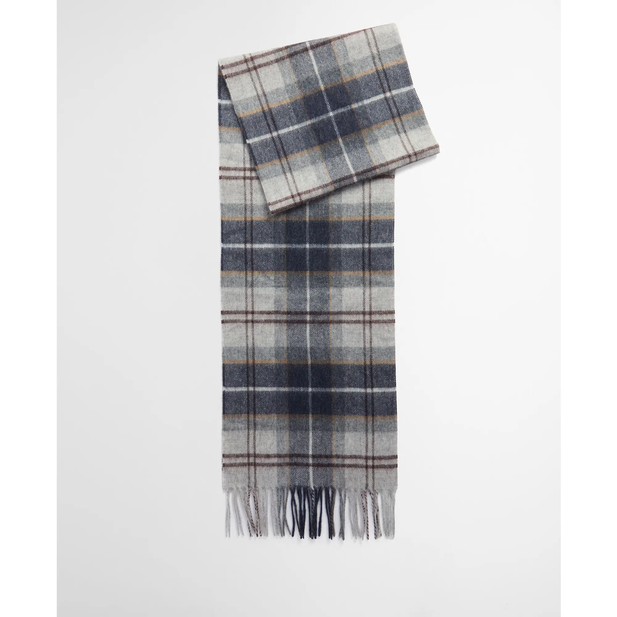 Product image 3 of 7 of Barbour Wool/Cashmere Tartan Scarf - Grey Midnight Tartan