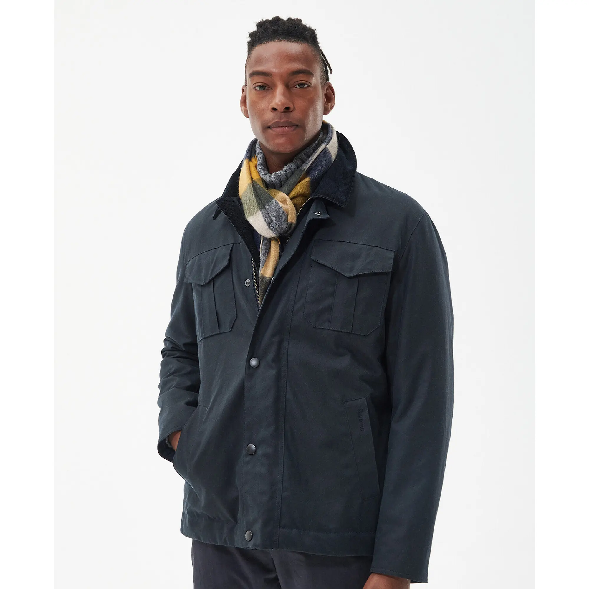 Product image 2 of 8 of Barbour Large Tattersall Scarf - Forest Mist