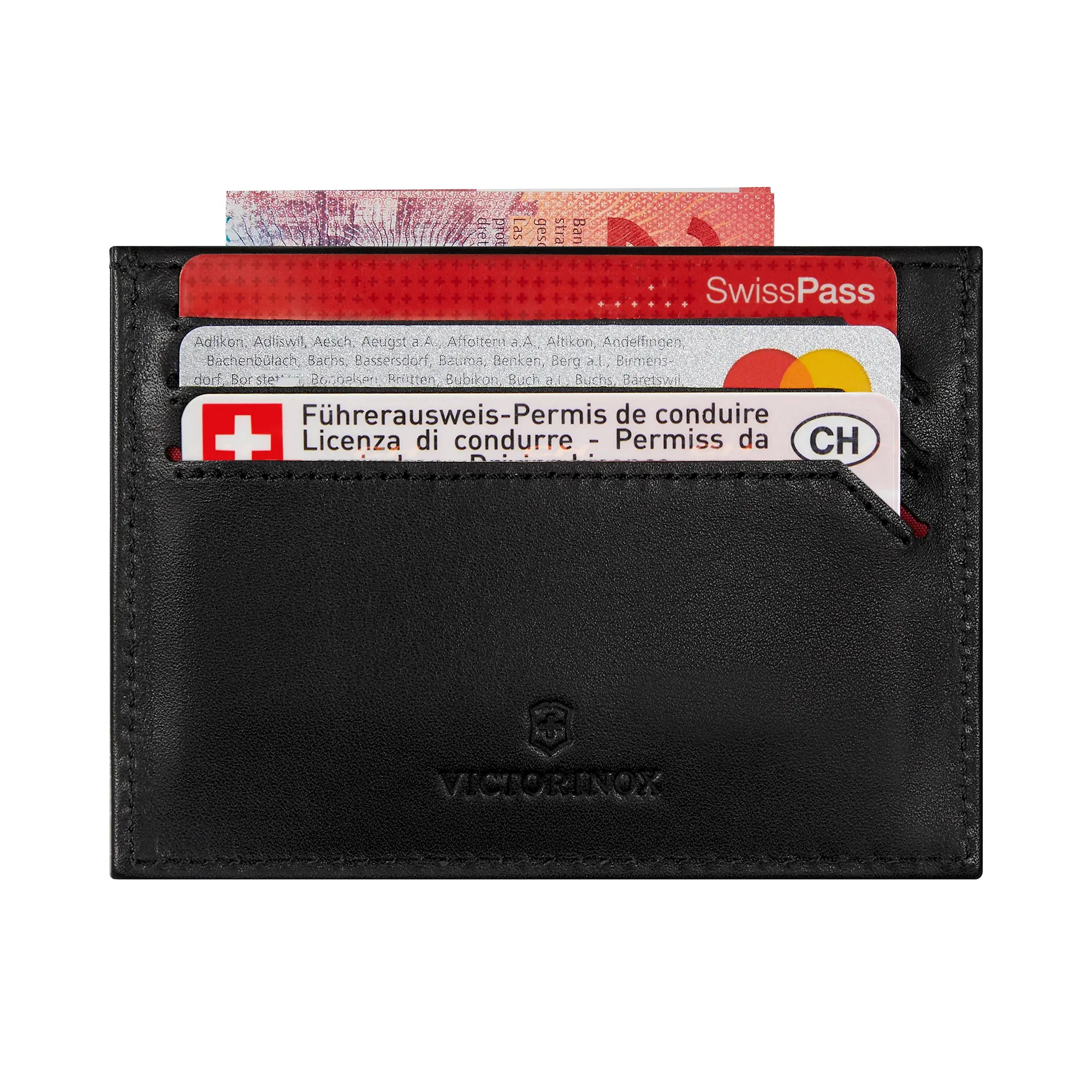 Product image 2 of 5 of Victorinox Altius Alox Leather Slim Card Case with RFID - Black