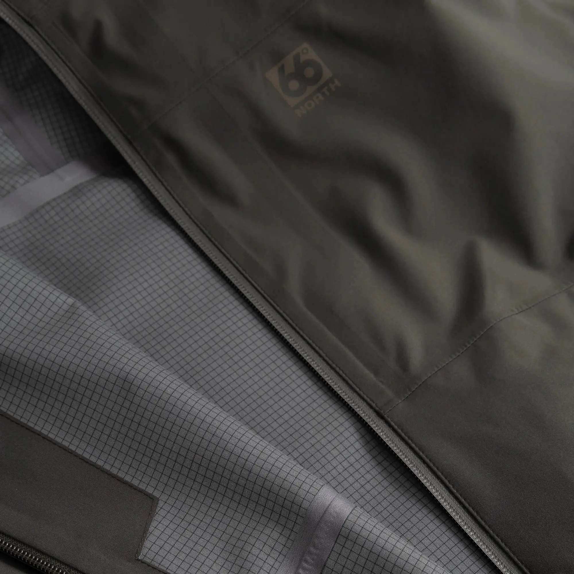 Product image 6 of 7 of 66°North Men's Adalvik Packable Rain Jacket - Alpine Grimmia