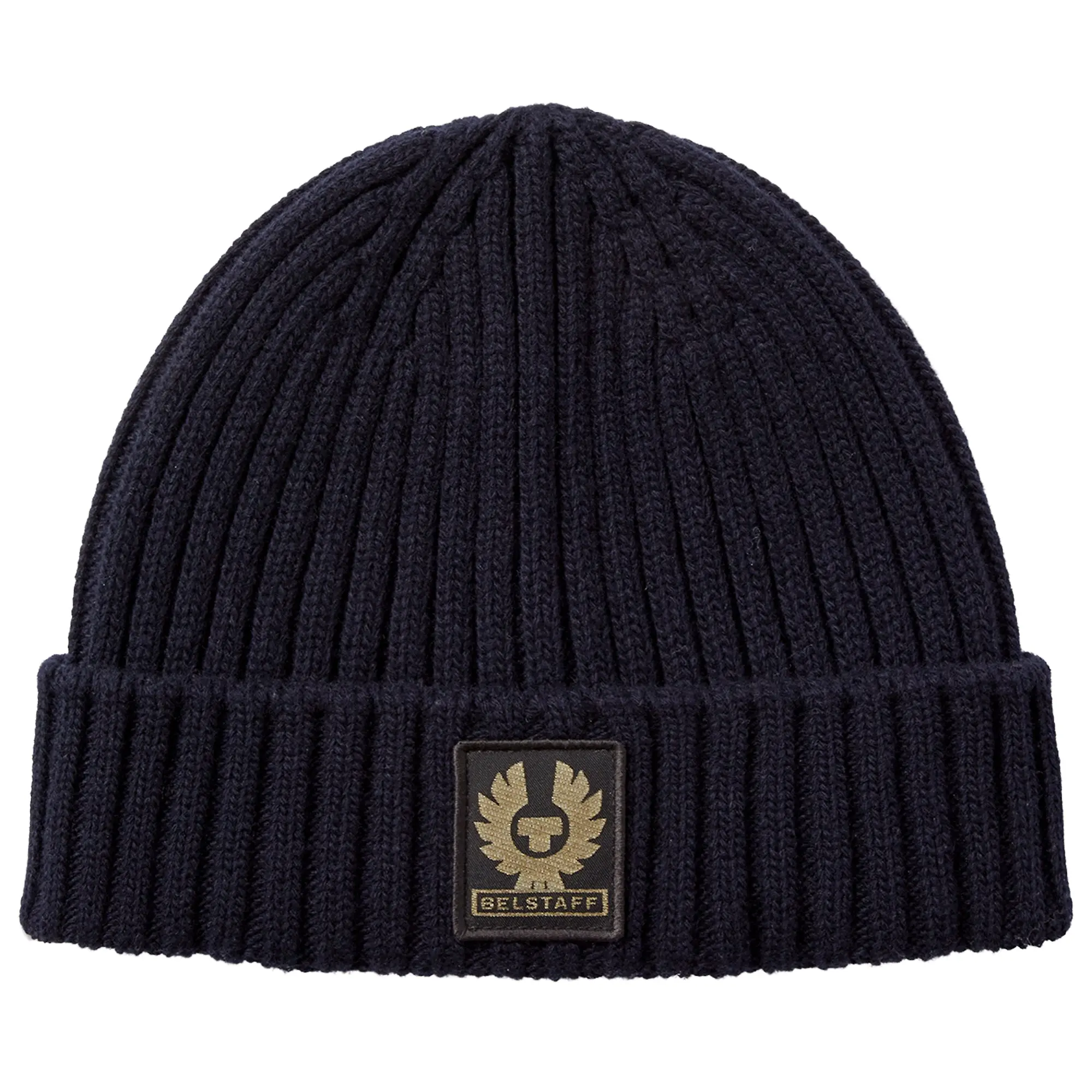 Product image 1 of 3 of Belstaff Men's Lambswool Watch Beanie Hat - Dark Ink