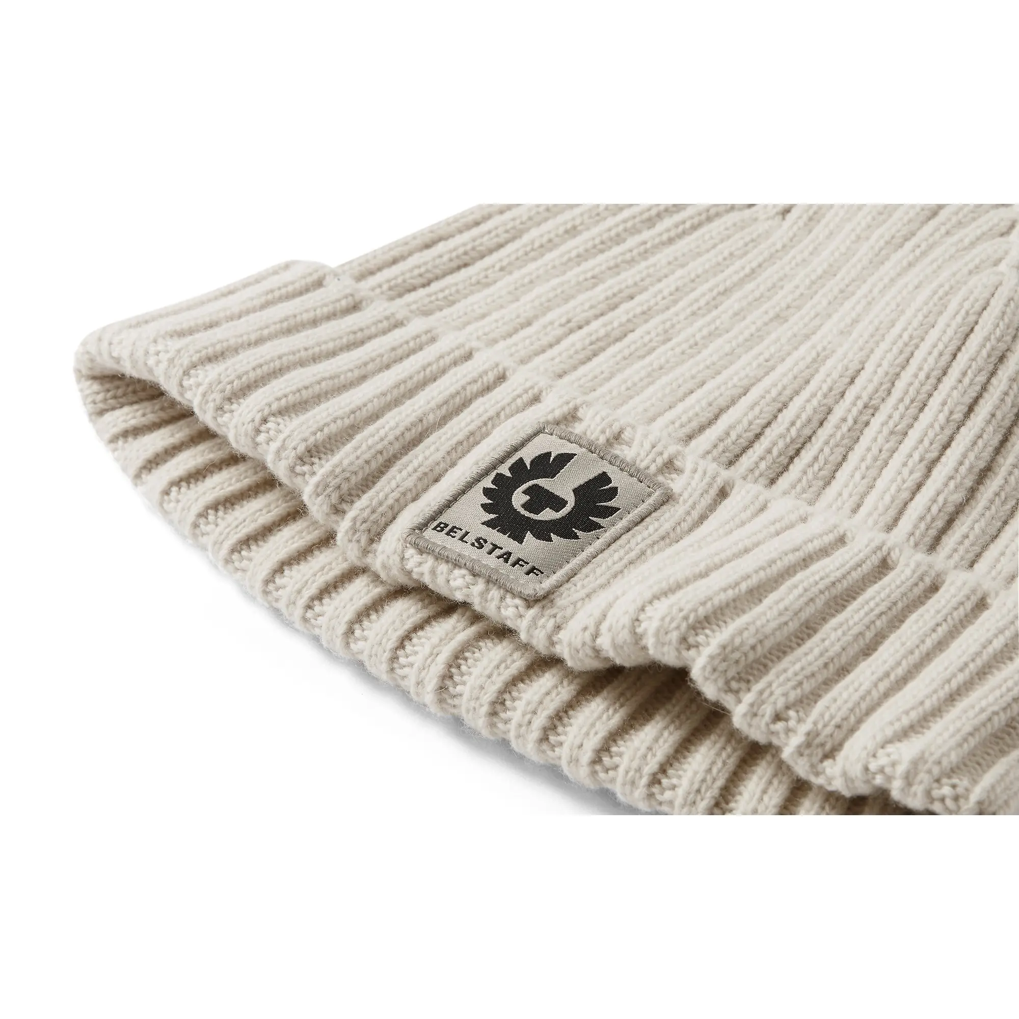 Product image 3 of 3 of Belstaff Men's Lambswool Watch Beanie Hat - Pale Stone