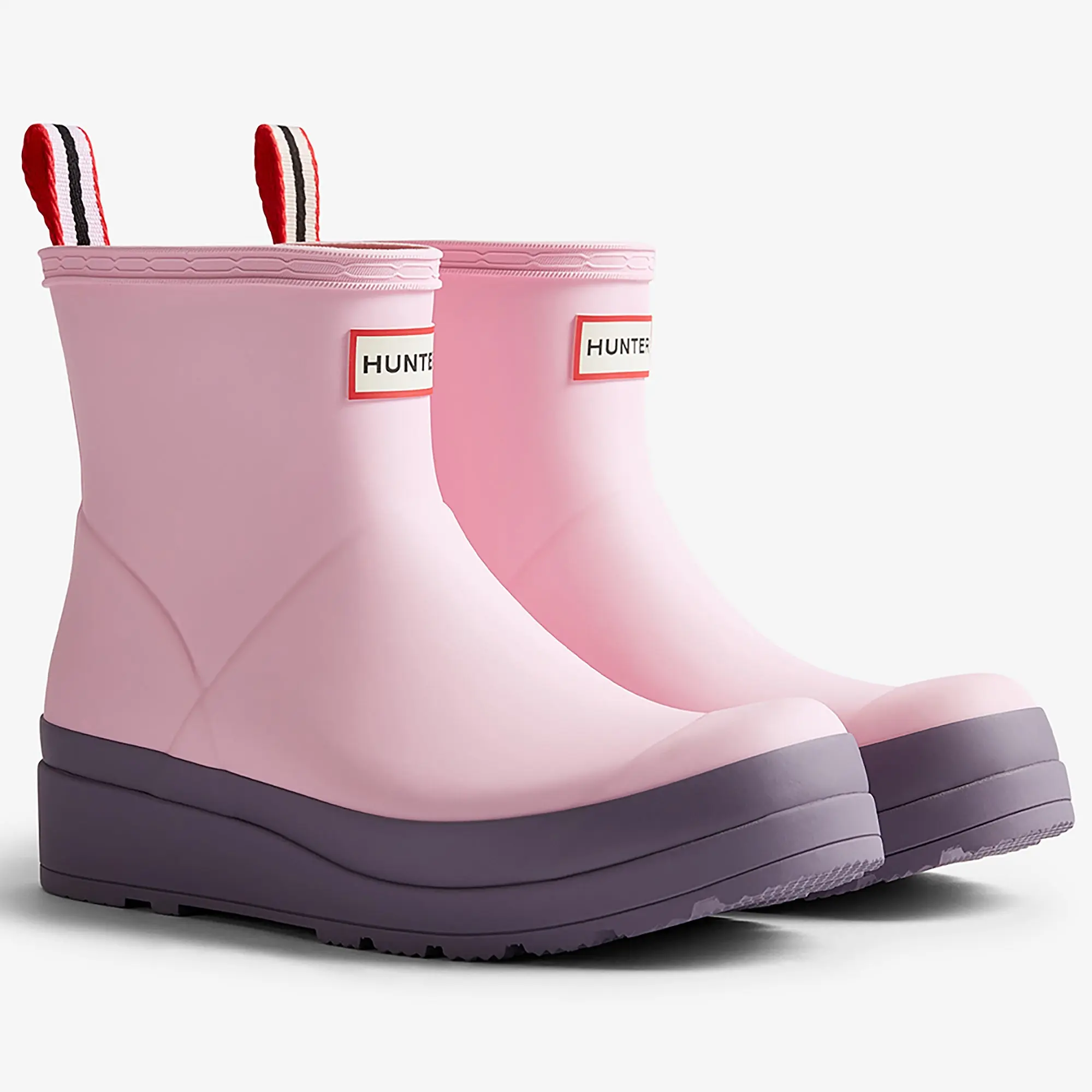 Product image 3 of 6 of Hunter Women's Play Short Wellington Boots - Parfait Pink/Purple Top