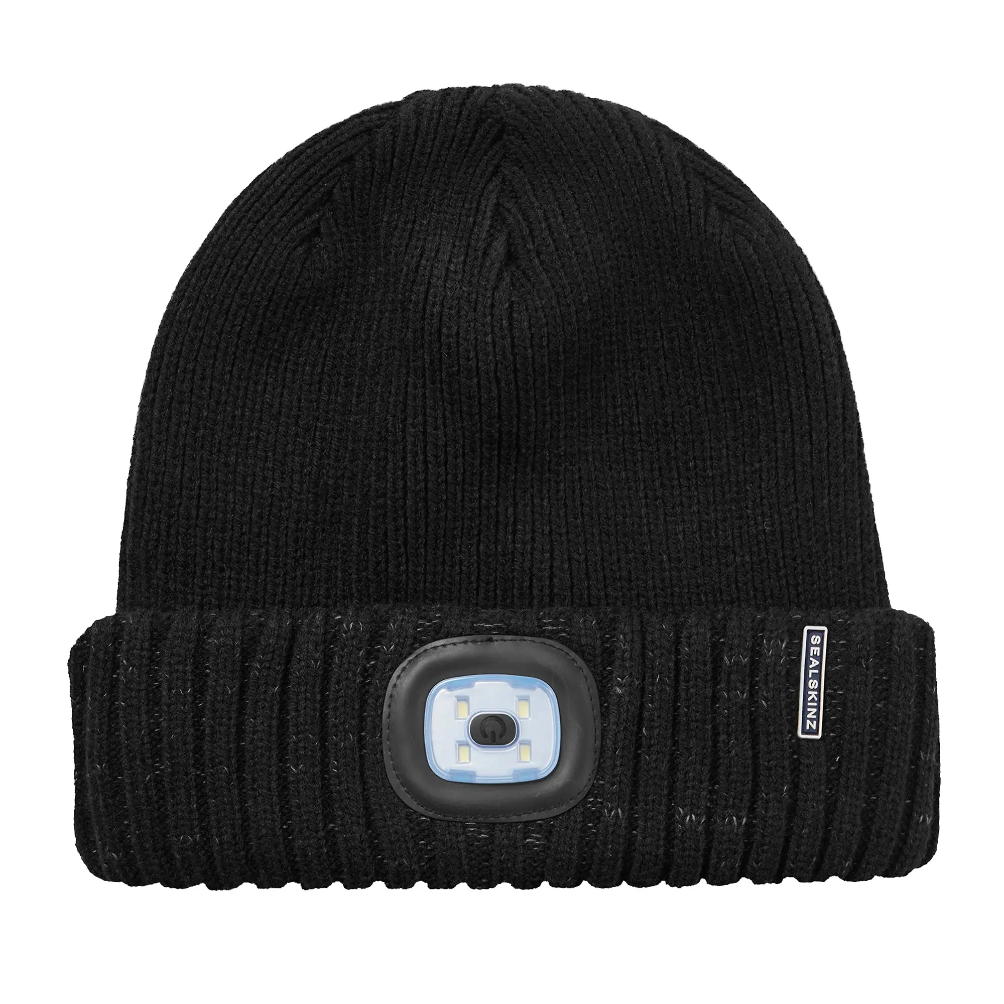 Product image 1 of 1 of Sealskinz Heydon Waterproof Cold Weather LED Roll Cuff Beanie - Black
