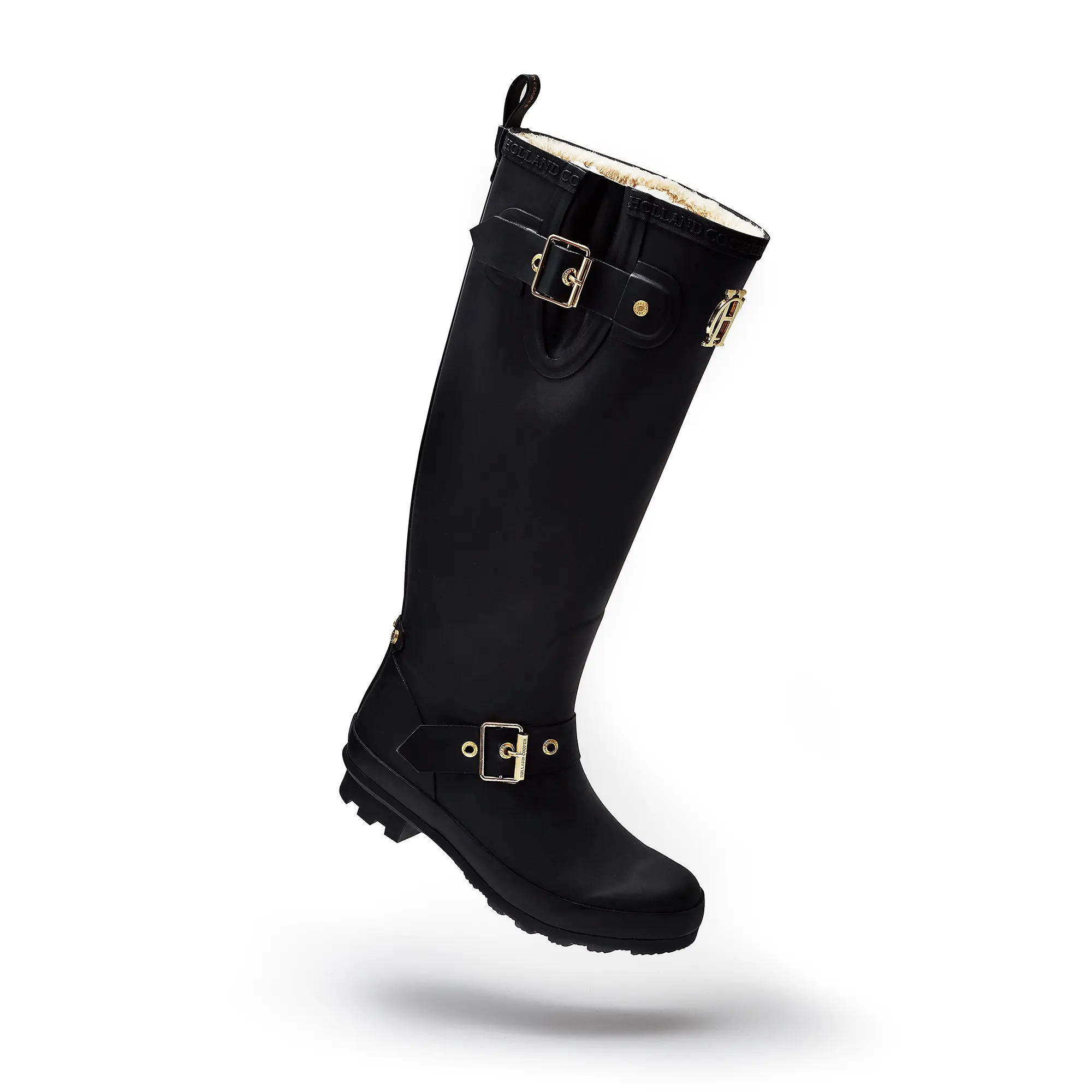 Product image 11 of 11 of Holland Cooper Women's Sherpa Lined Regency Wellingtons - Matte Black