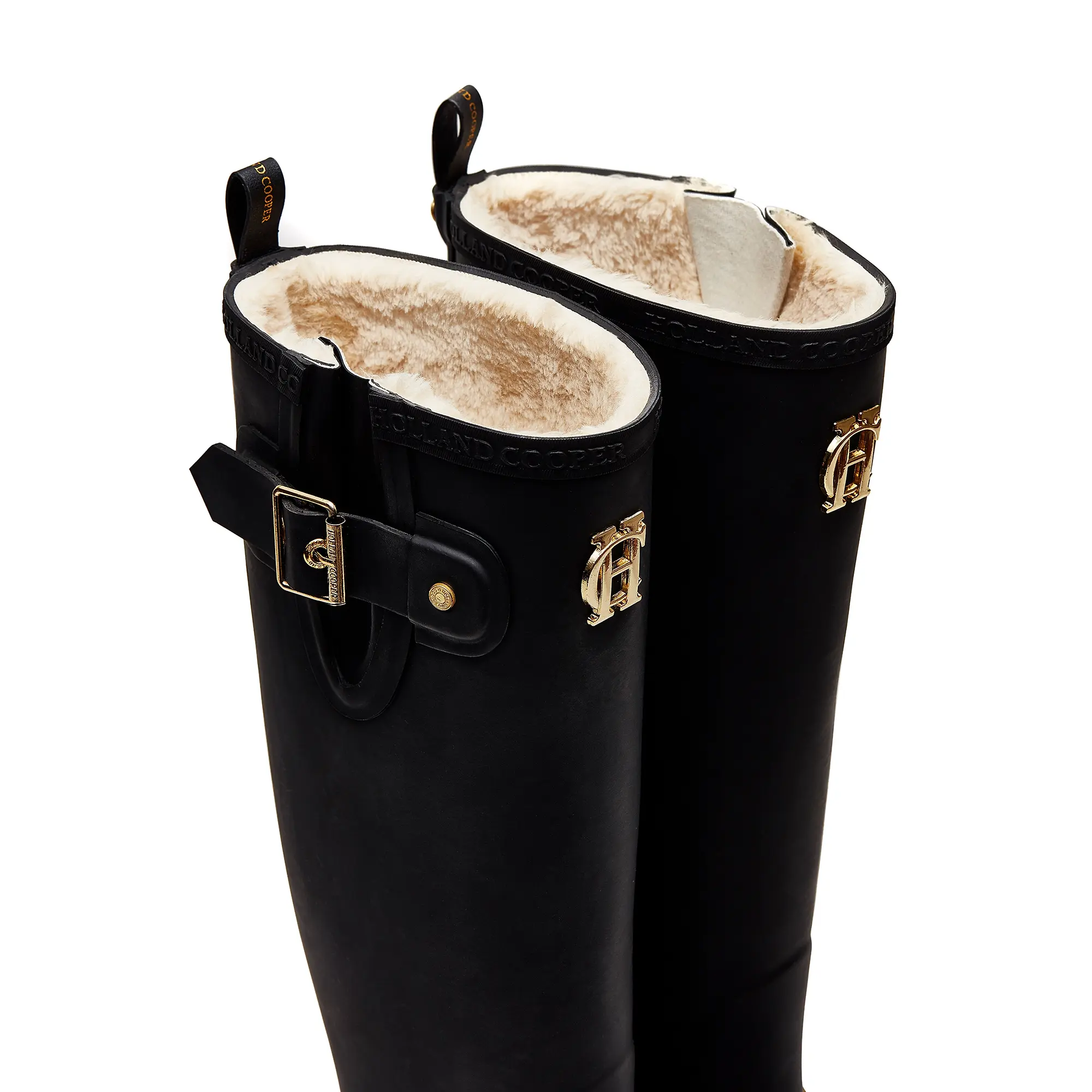 Product image 2 of 11 of Holland Cooper Women's Sherpa Lined Regency Wellingtons - Matte Black