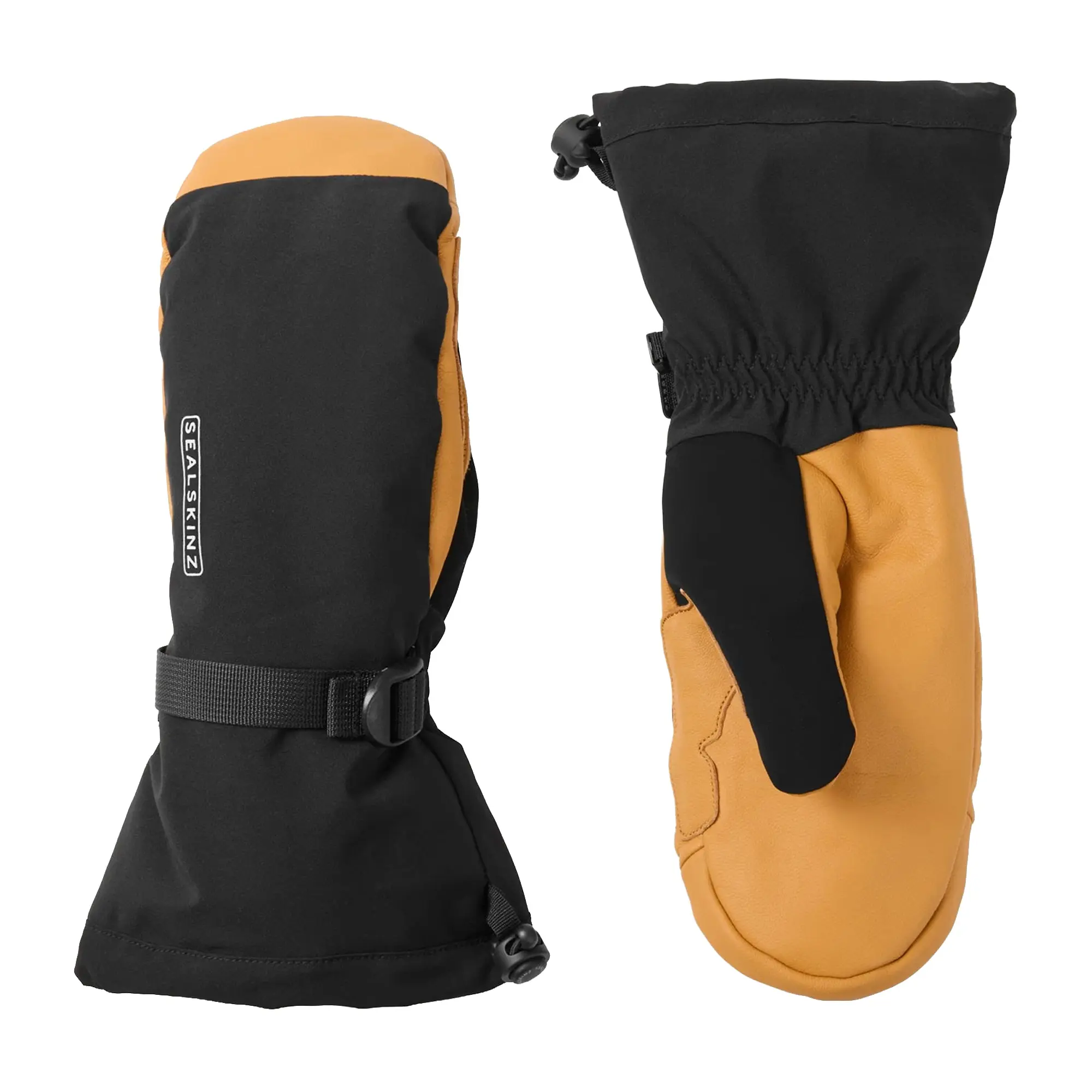 Product image 1 of 6 of Sealskinz Whinburgh Waterproof Thermal Ski Five-Finger Mittens - Black