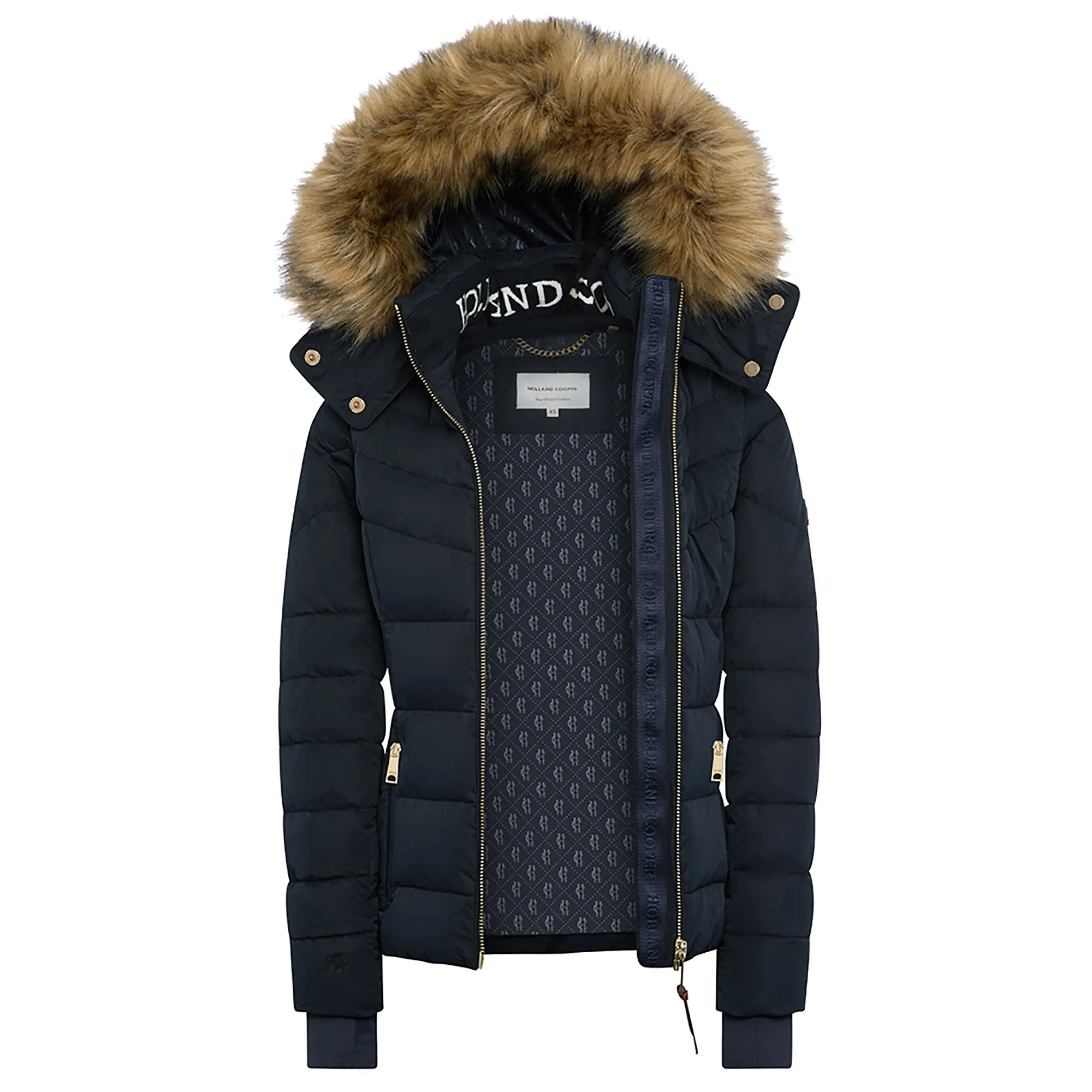Product image 10 of 13 of Holland Cooper Women's Whistler Puffer Jacket - Ink Navy Natural