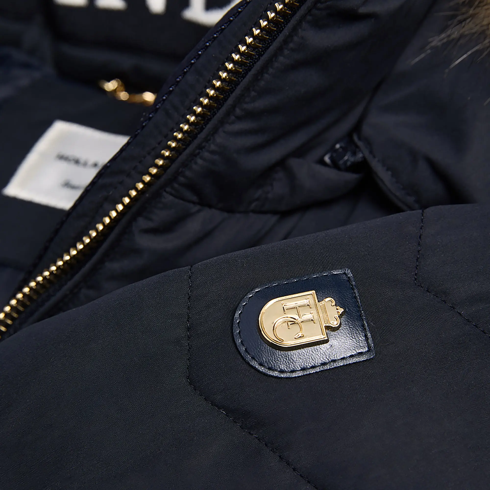 Product image 13 of 13 of Holland Cooper Women's Whistler Puffer Jacket - Ink Navy Natural