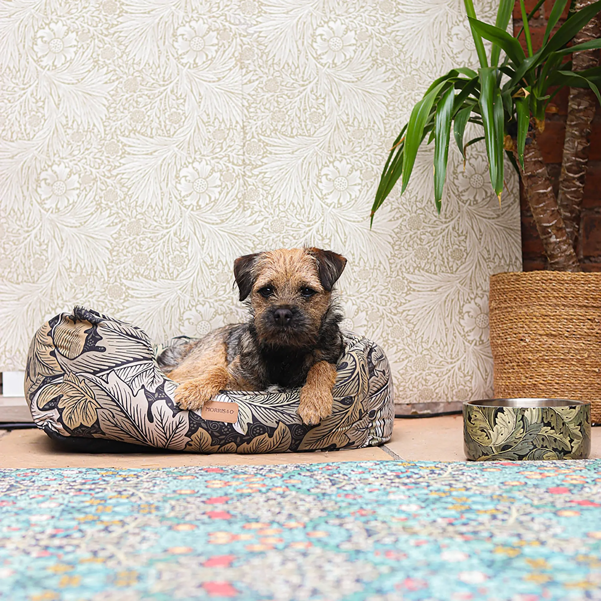 Product image 2 of 7 of William Morris Square Dog Bed - Acanthus Print