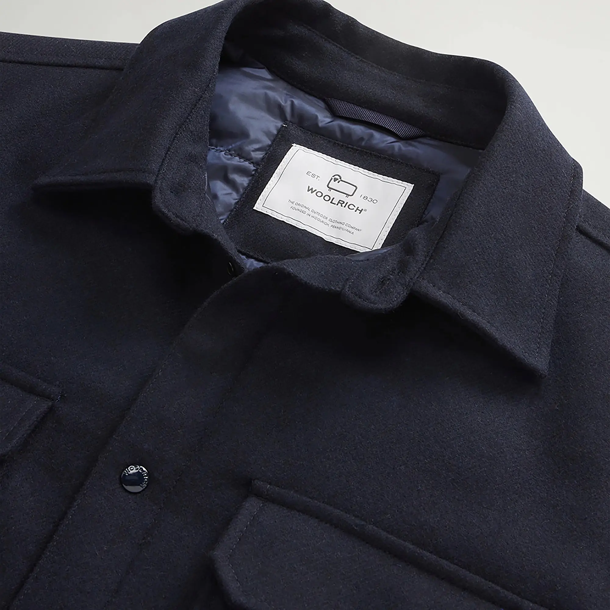 Product image 6 of 9 of Woolrich Men's Alaskan Padded Overshirt - Melton Blue