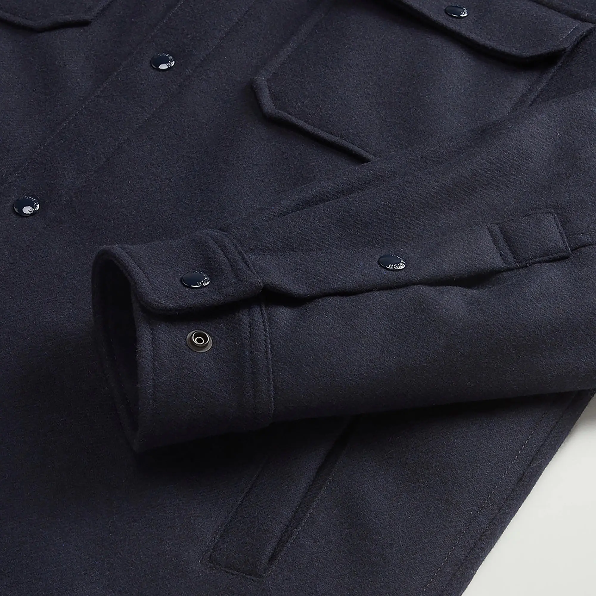 Product image 7 of 9 of Woolrich Men's Alaskan Padded Overshirt - Melton Blue