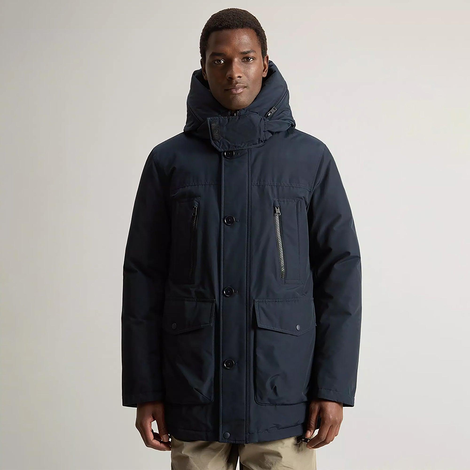 Woolrich Men's Arctic Evolution Parka - Melton Blue | British Attire