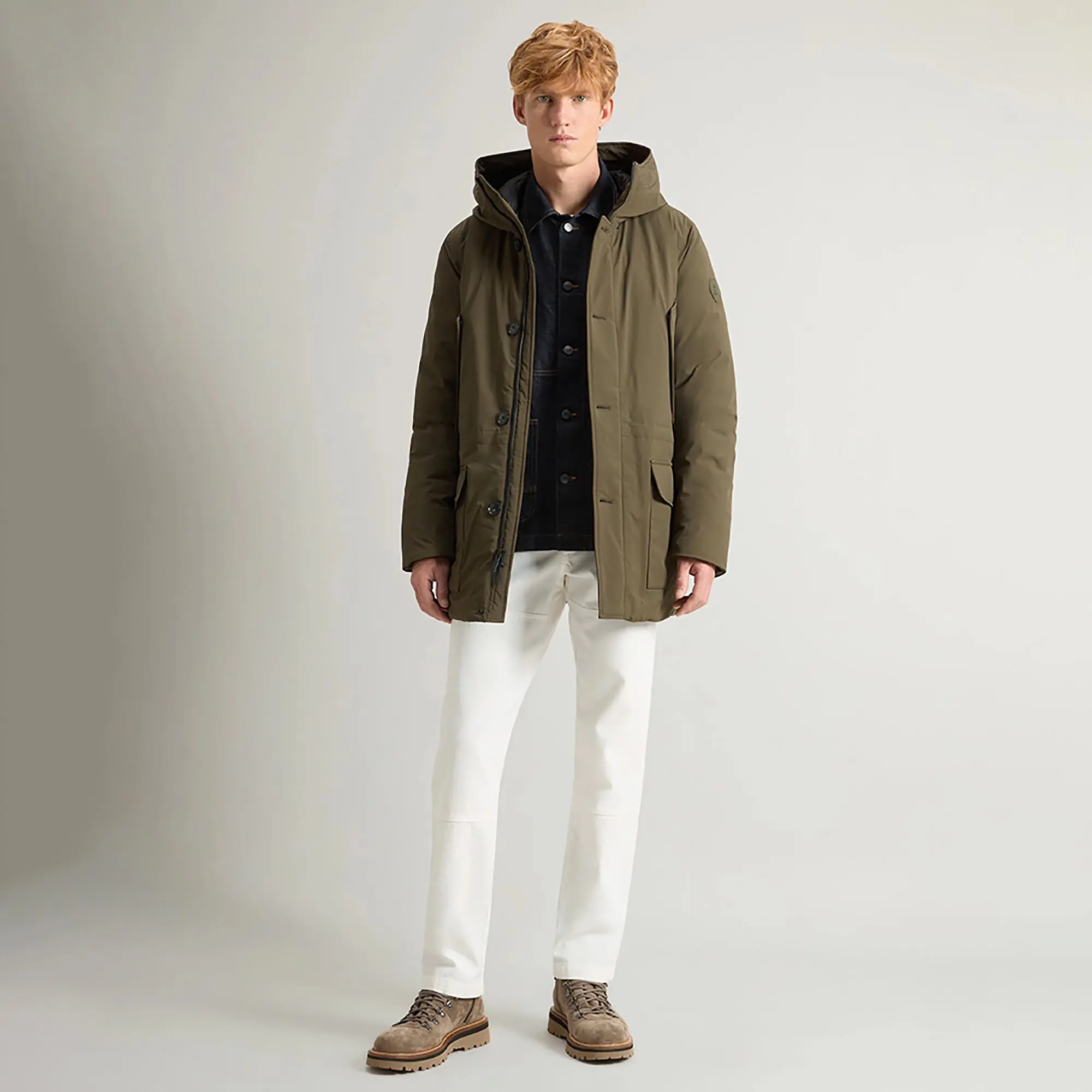 Product image 3 of 10 of Woolrich Men's Arctic Stretch Down Parka - Dark Green