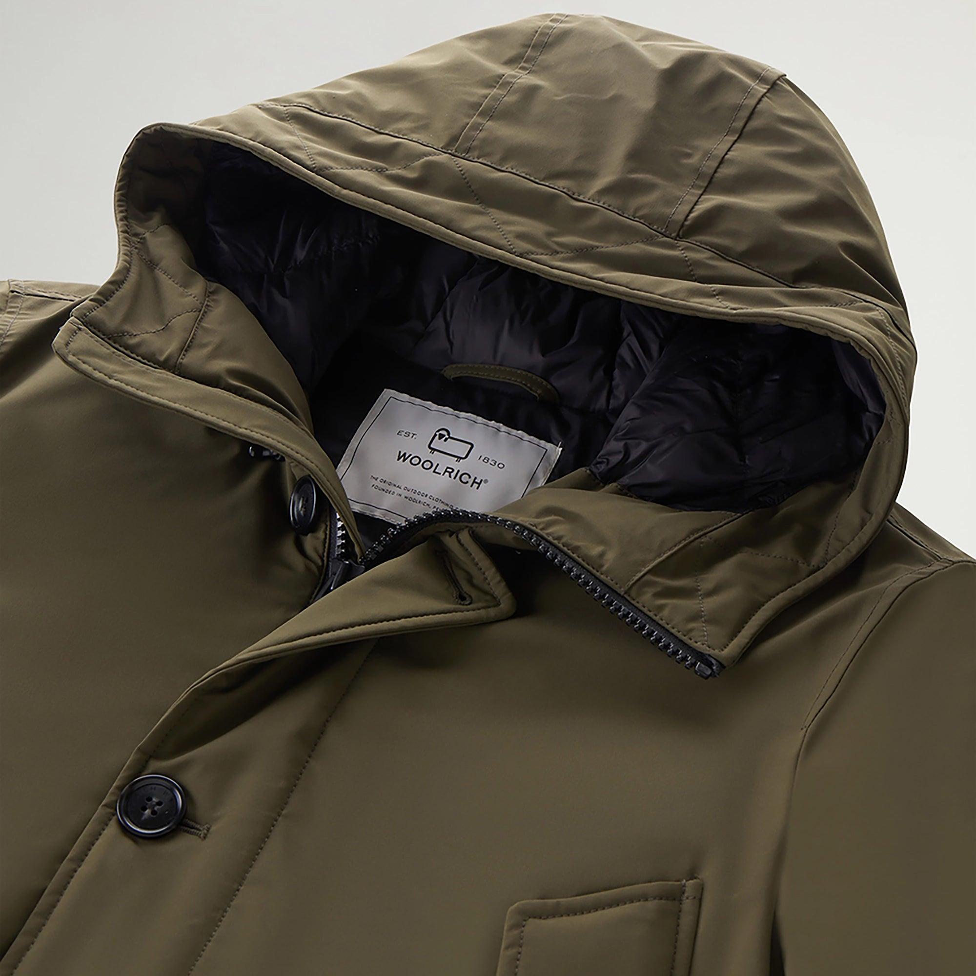 Woolrich Men's Arctic Stretch Down Parka - Dark Green | British Attire