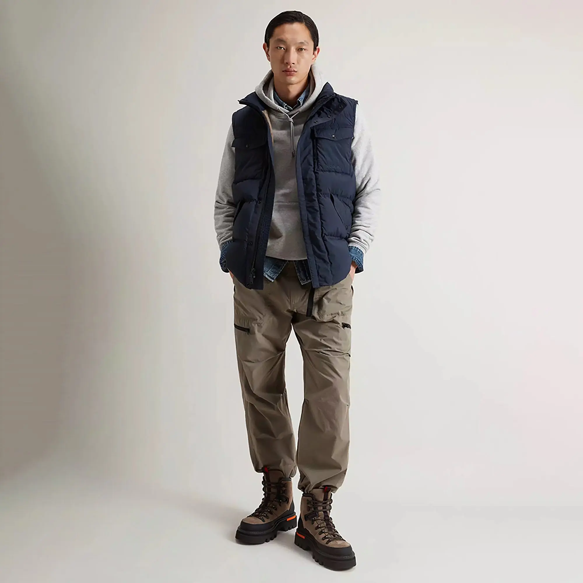 Product image 3 of 10 of Woolrich Men's Garment-Dyed Quilted Nylon Vest - Melton Blue