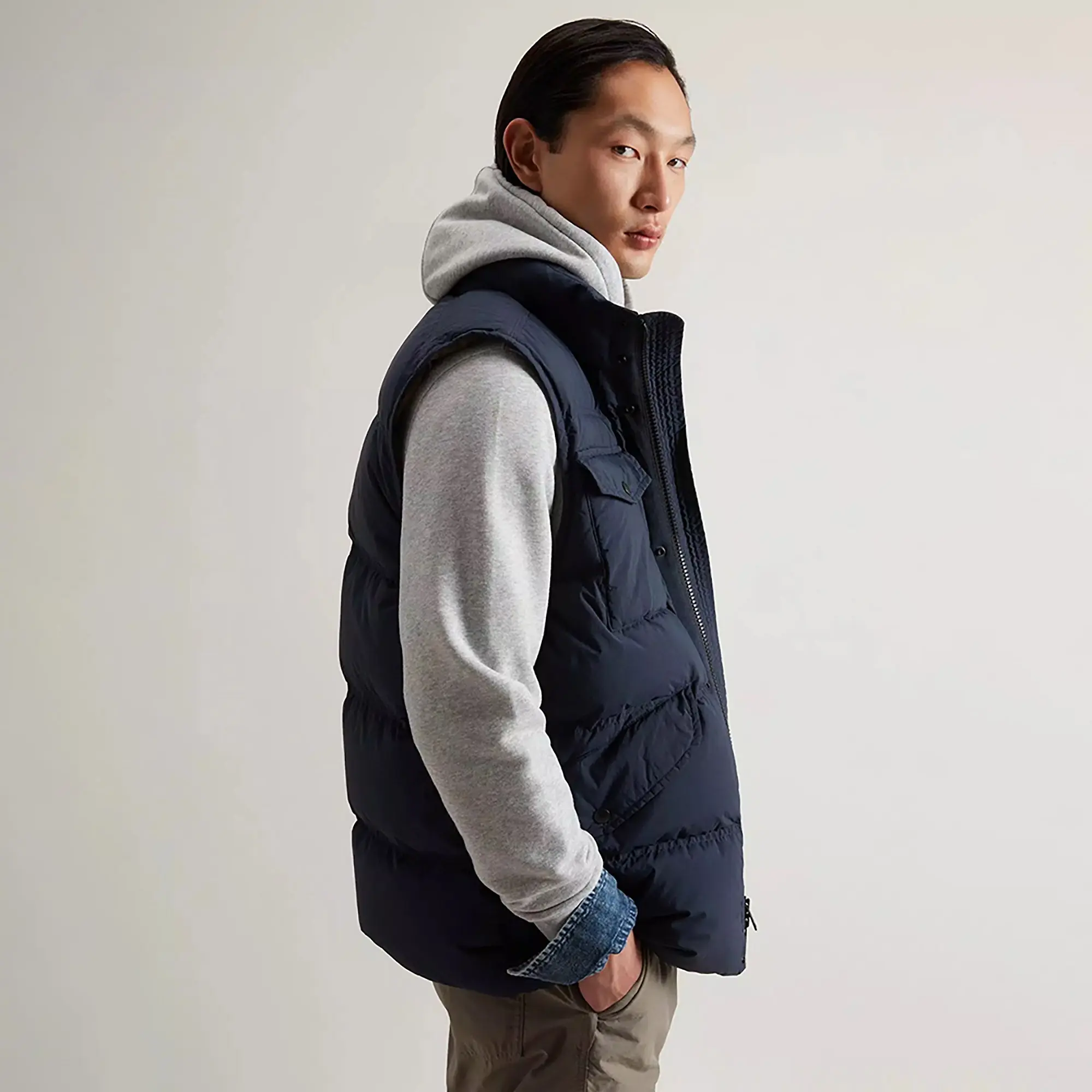 Product image 5 of 10 of Woolrich Men's Garment-Dyed Quilted Nylon Vest - Melton Blue