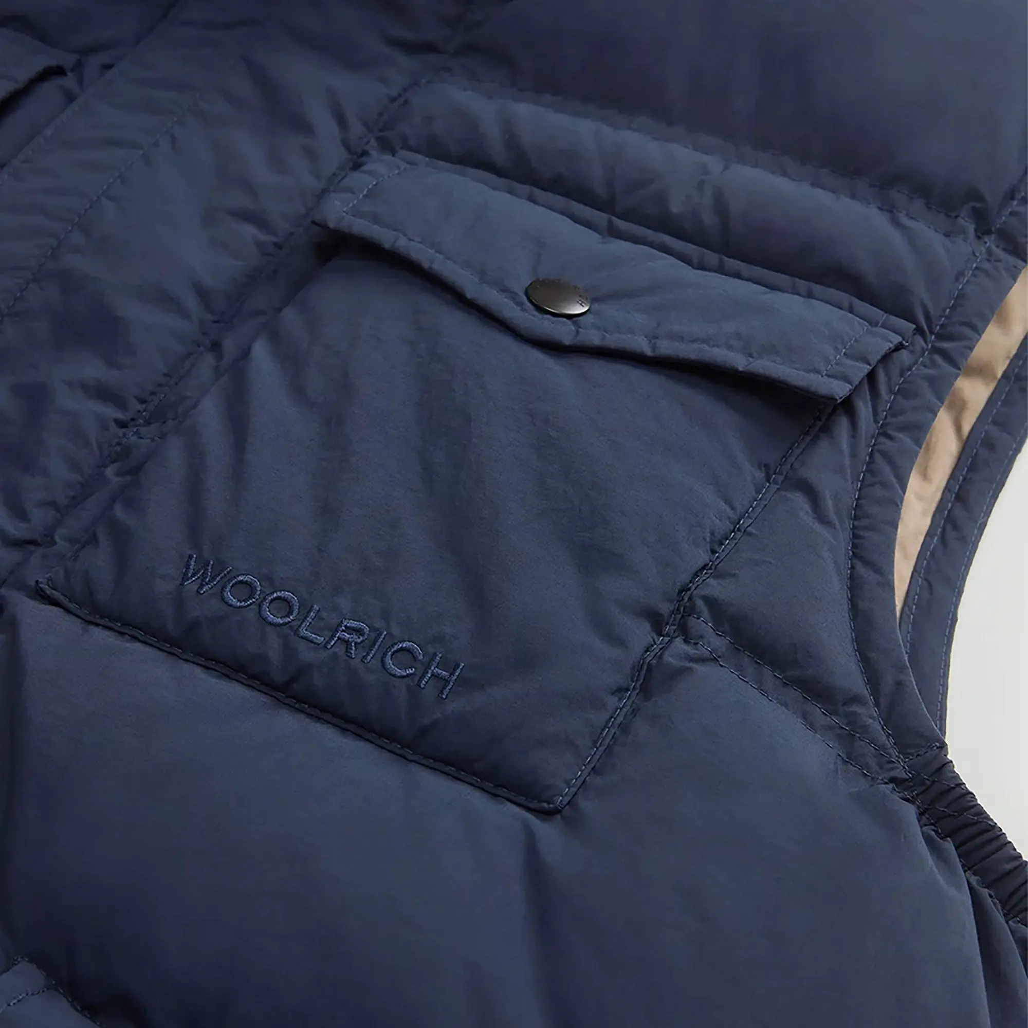 Product image 7 of 10 of Woolrich Men's Garment-Dyed Quilted Nylon Vest - Melton Blue