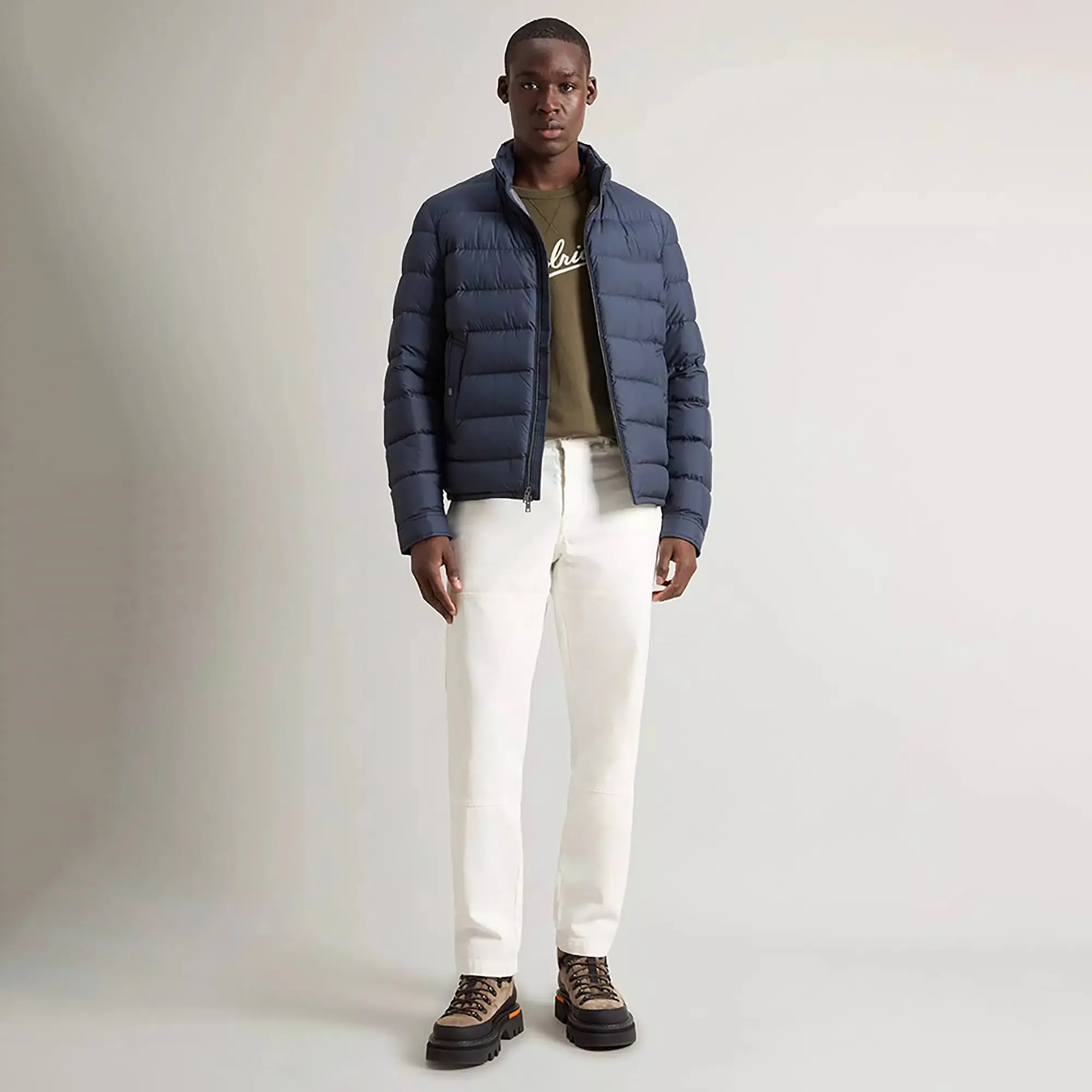 Product image 3 of 9 of Woolrich Men's Lightweight Microfibre Down Jacket - Melton Blue