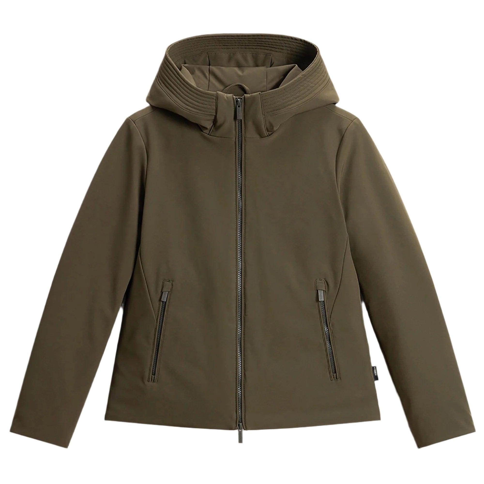 Woolrich Women's Short Firth Down Parka - Dark Green | British Attire