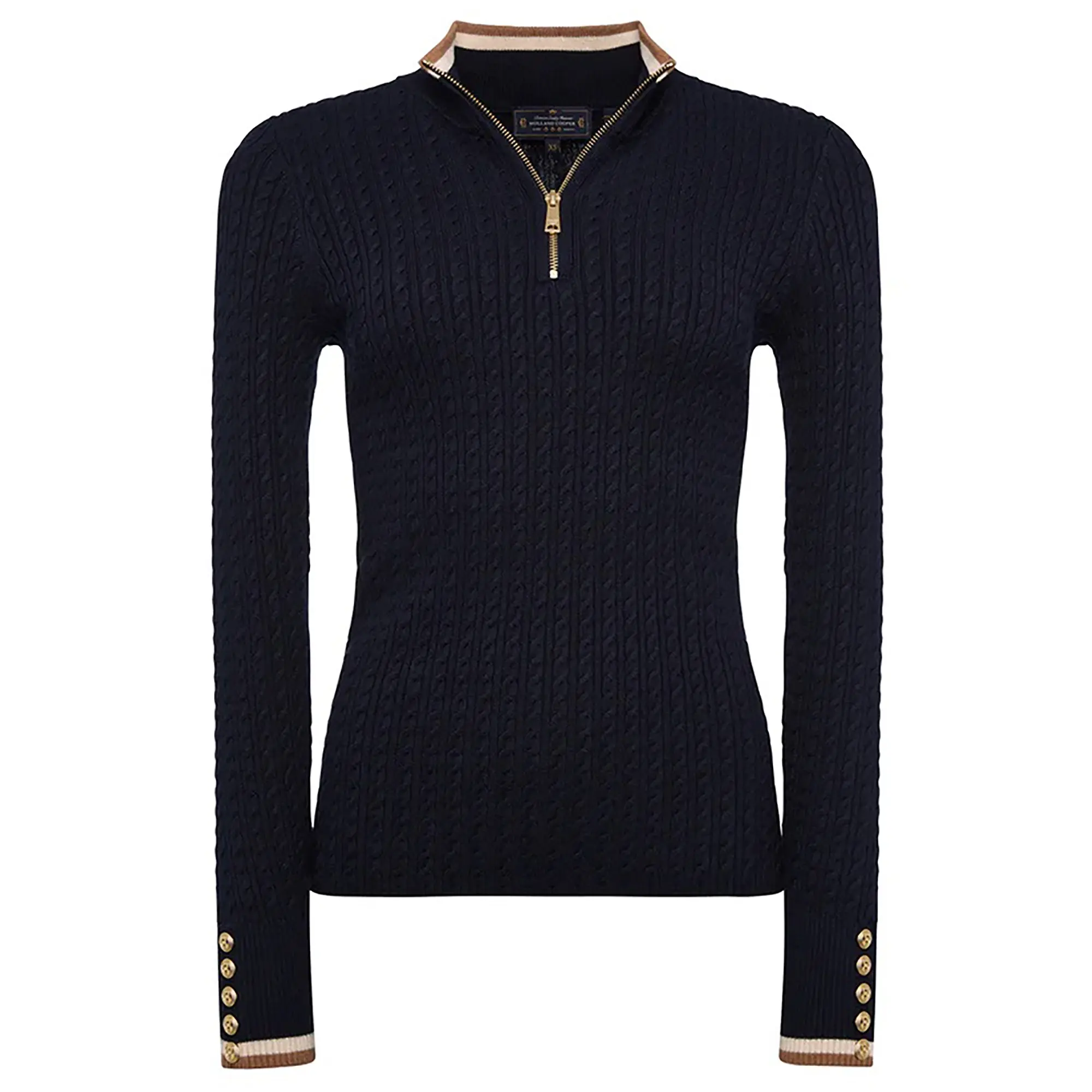 Product image 7 of 10 of Holland Cooper Women's Zoe Quarter Zip Knit - Ink Navy