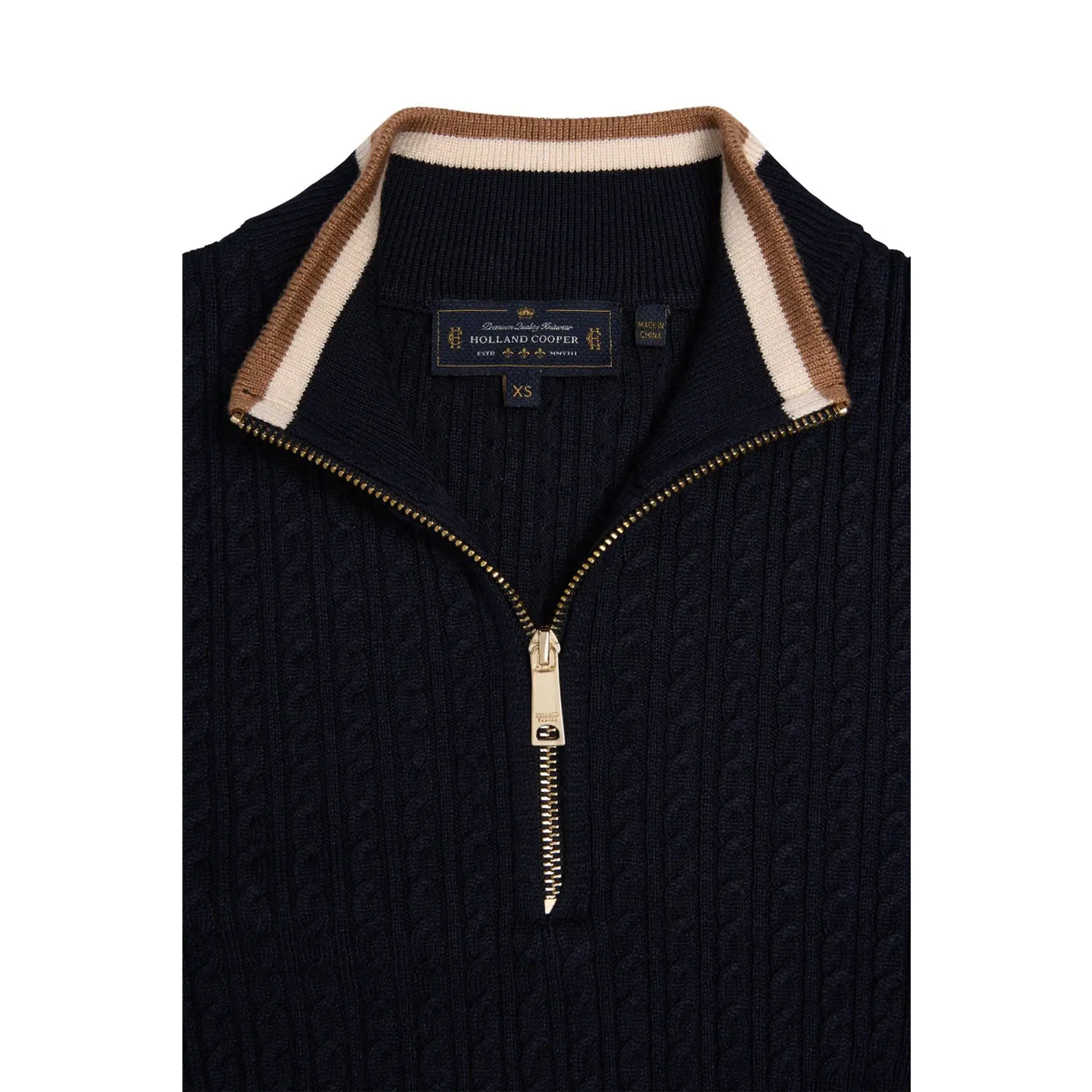 Product image 8 of 10 of Holland Cooper Women's Zoe Quarter Zip Knit - Ink Navy