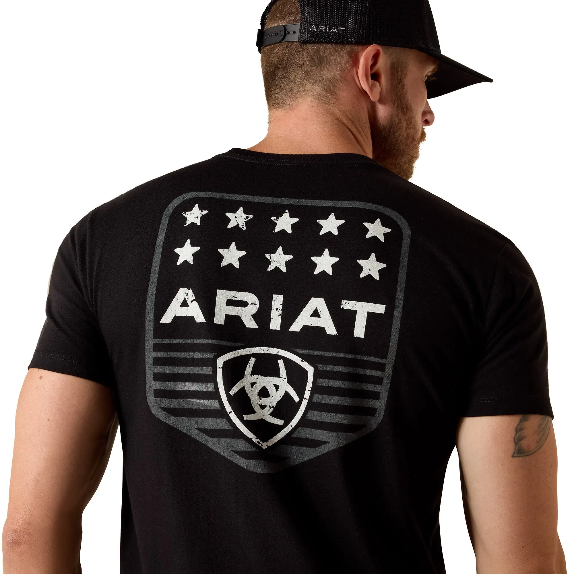 Product image 4 of 5 of Ariat Men's Ariat Stripe Patriotic Badge T-Shirt - Black