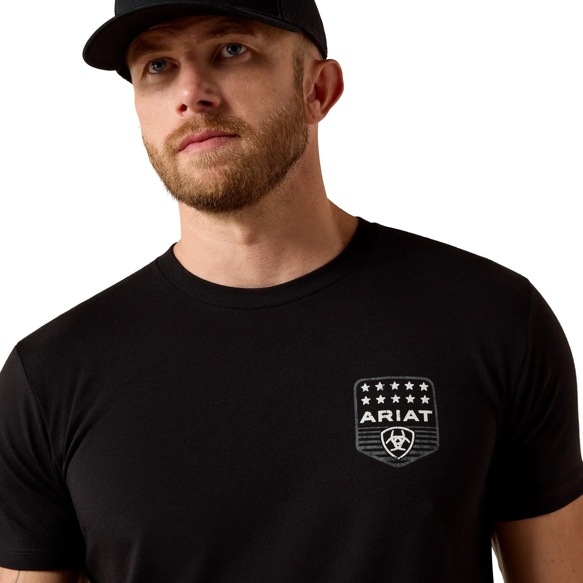 Product image 5 of 5 of Ariat Men's Ariat Stripe Patriotic Badge T-Shirt - Black