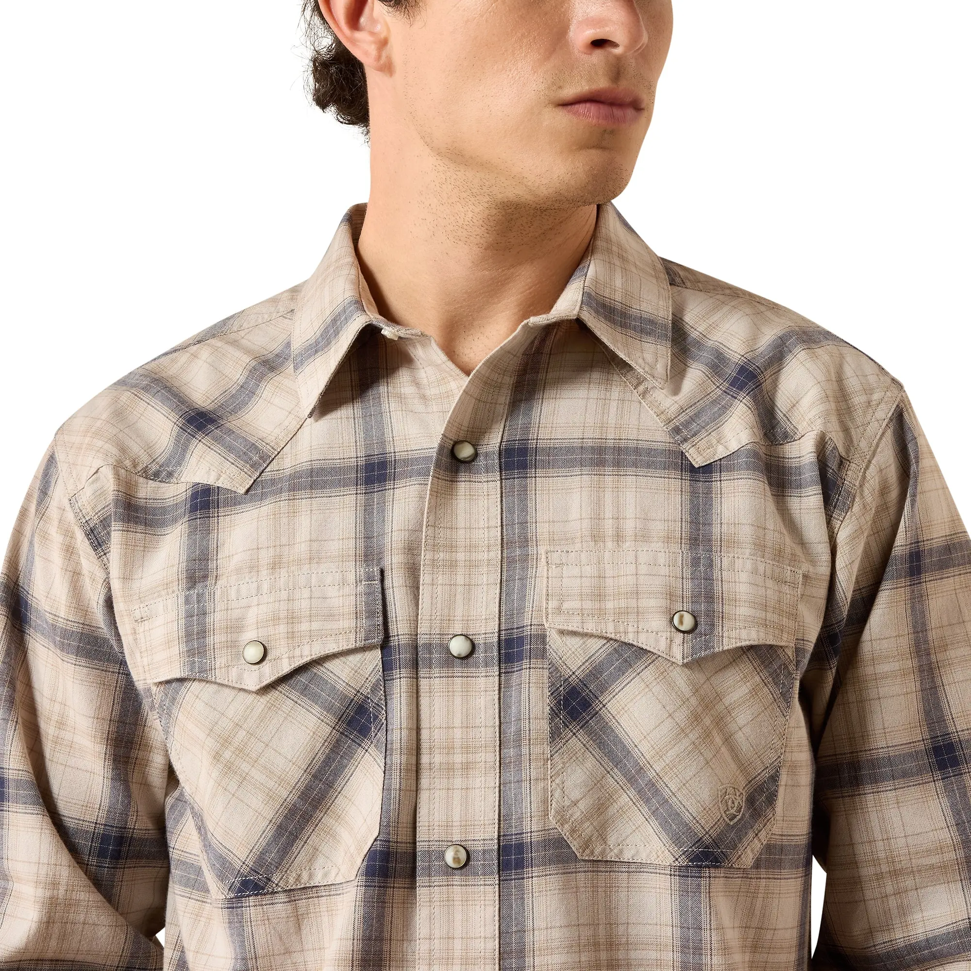 Product image 4 of 4 of Ariat Men's Retro Hudde Fitted Western Snap Shirt - Peyote Plaid